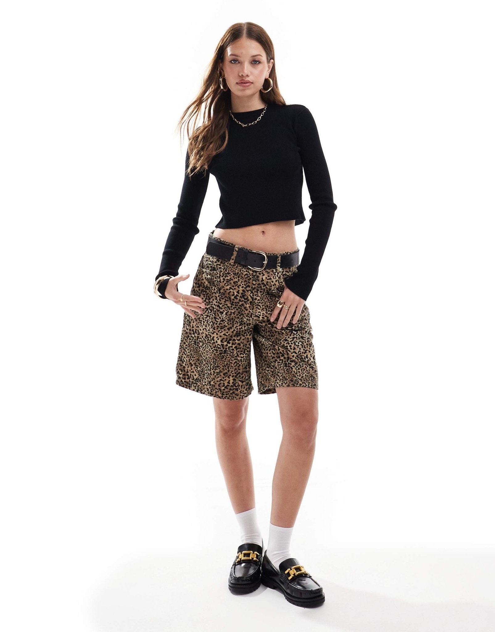 Miss Selfridge rib knit open back long sleeve top in black - ASOS Sample Sale