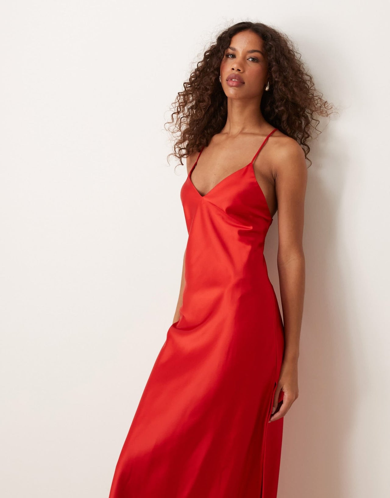 Miss Selfridge satin strappy maxi dress - ASOS Sample Sale