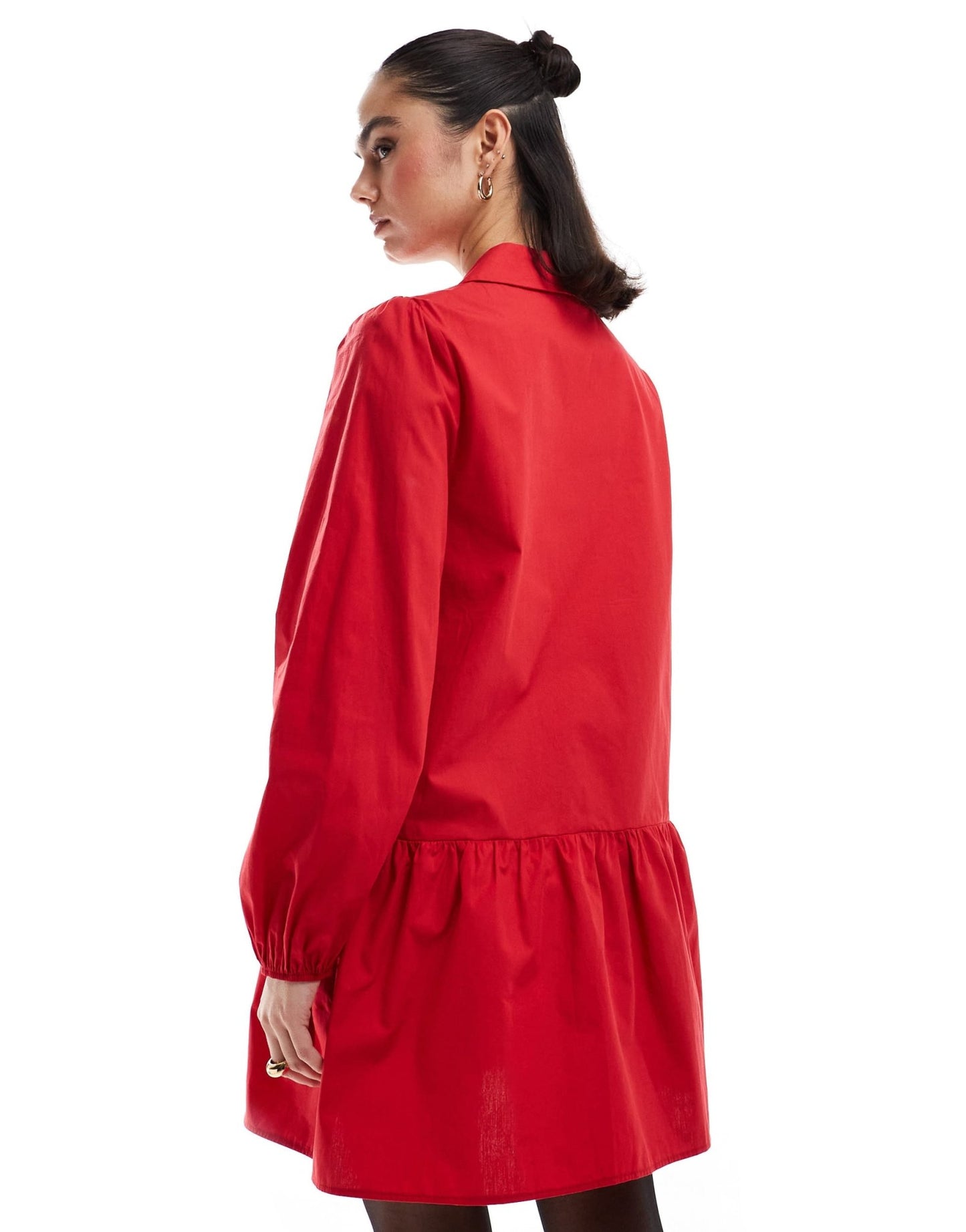 Miss Selfridge shirt mini dress in red - ASOS Sample Sale