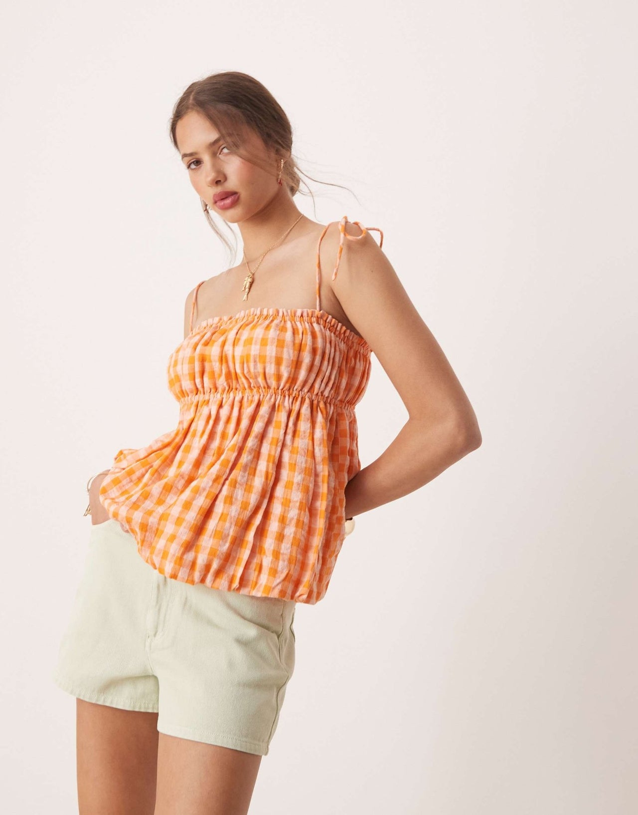 Miss Selfridge short in matcha wash - ASOS Sample Sale
