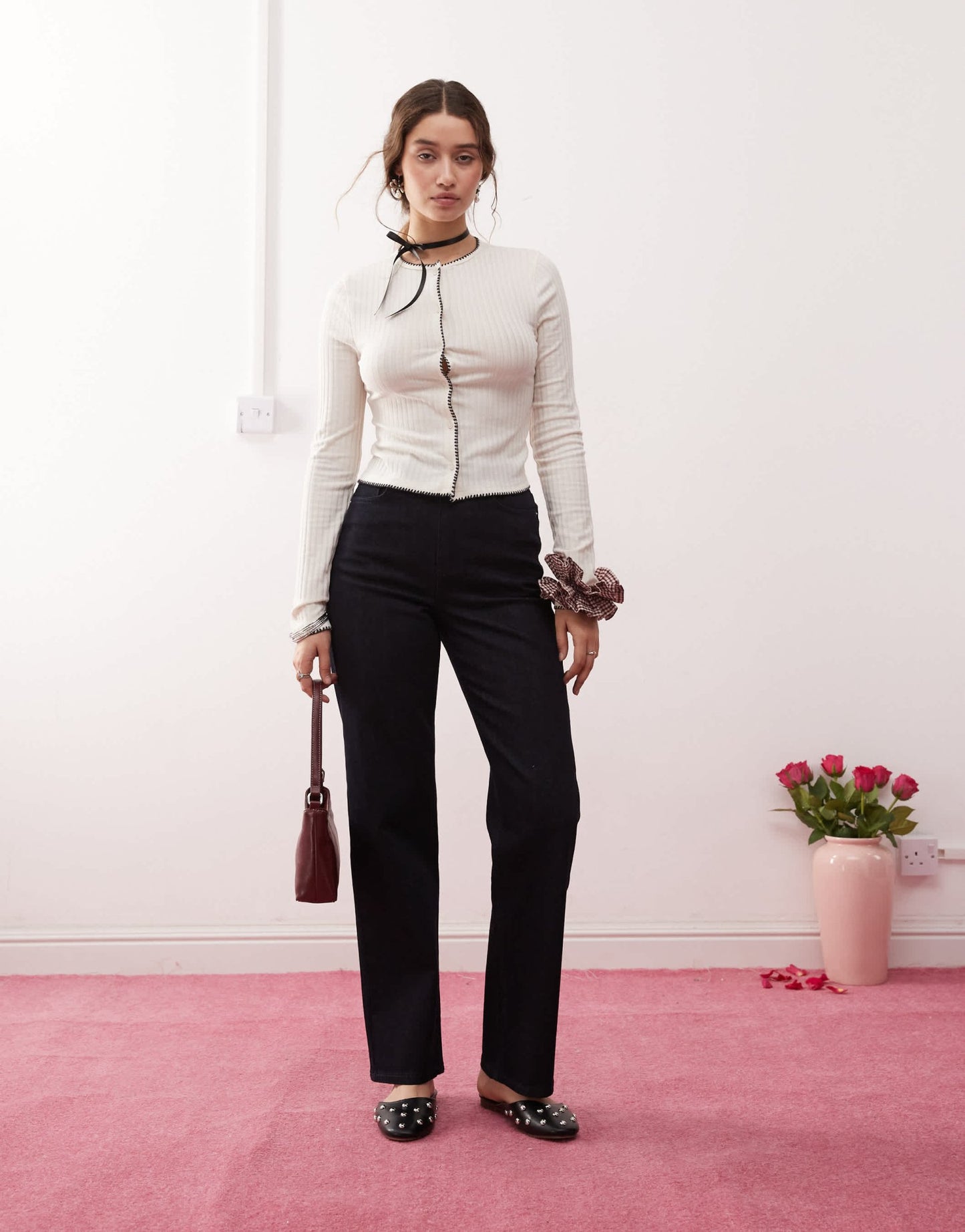 Miss Selfridge straight leg jean in indigo wash - ASOS Sample Sale