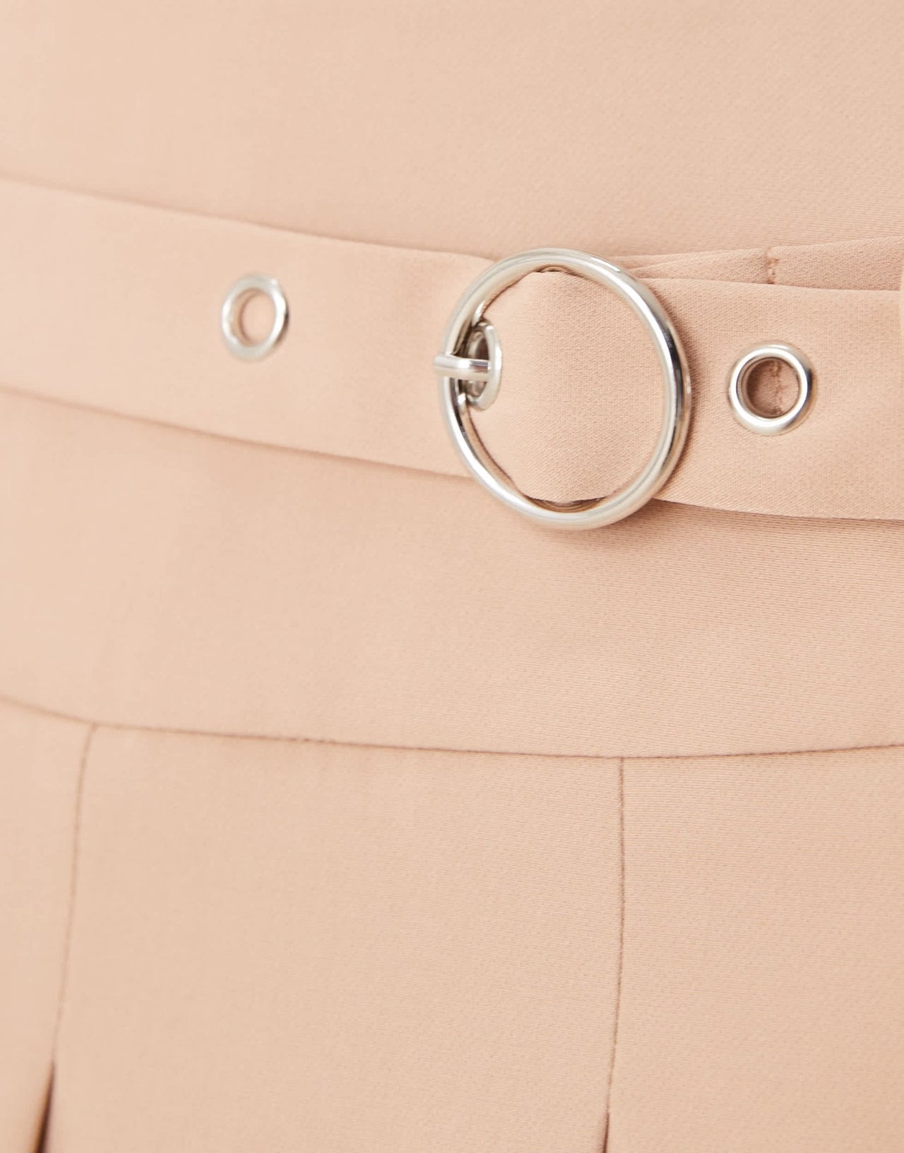Miss Selfridge tailored belted pleated mini skort in taupe - ASOS Sample Sale