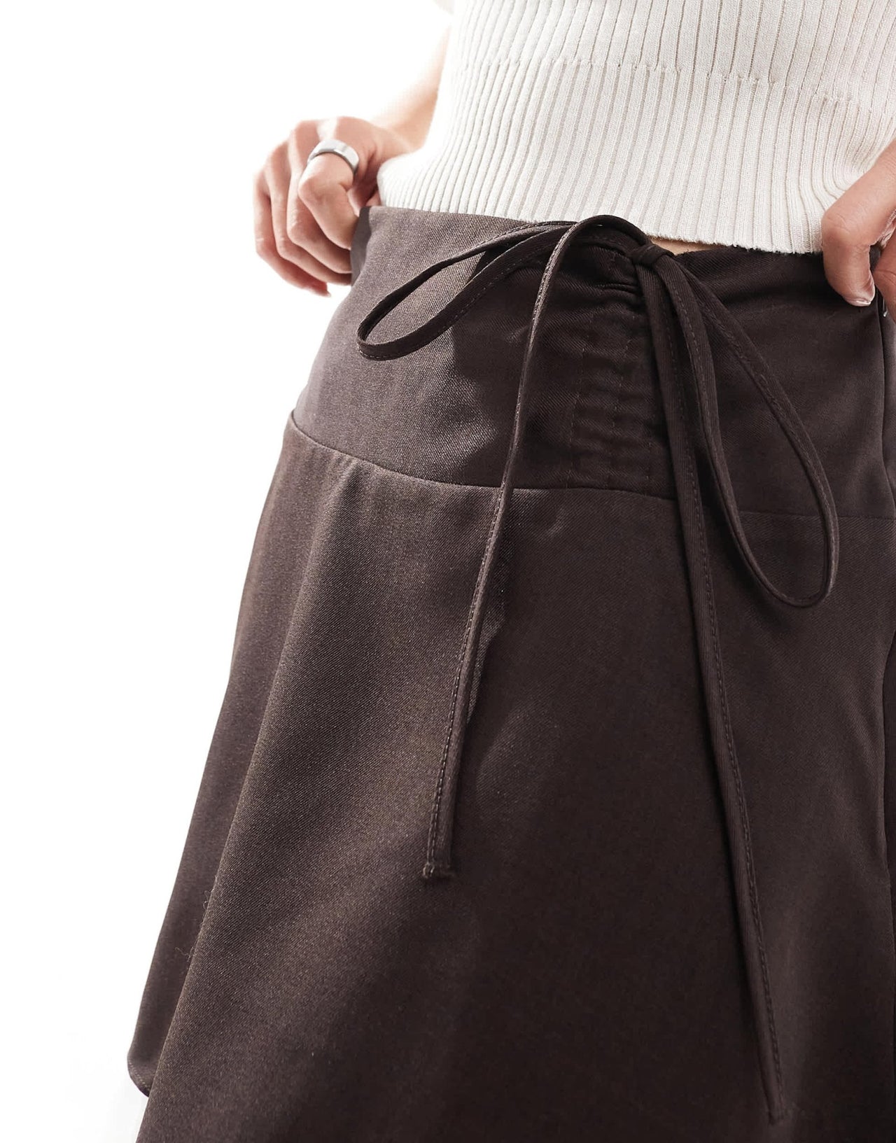 Miss Selfridge tailored double layered kilt with chiffon hem - ASOS Sample Sale