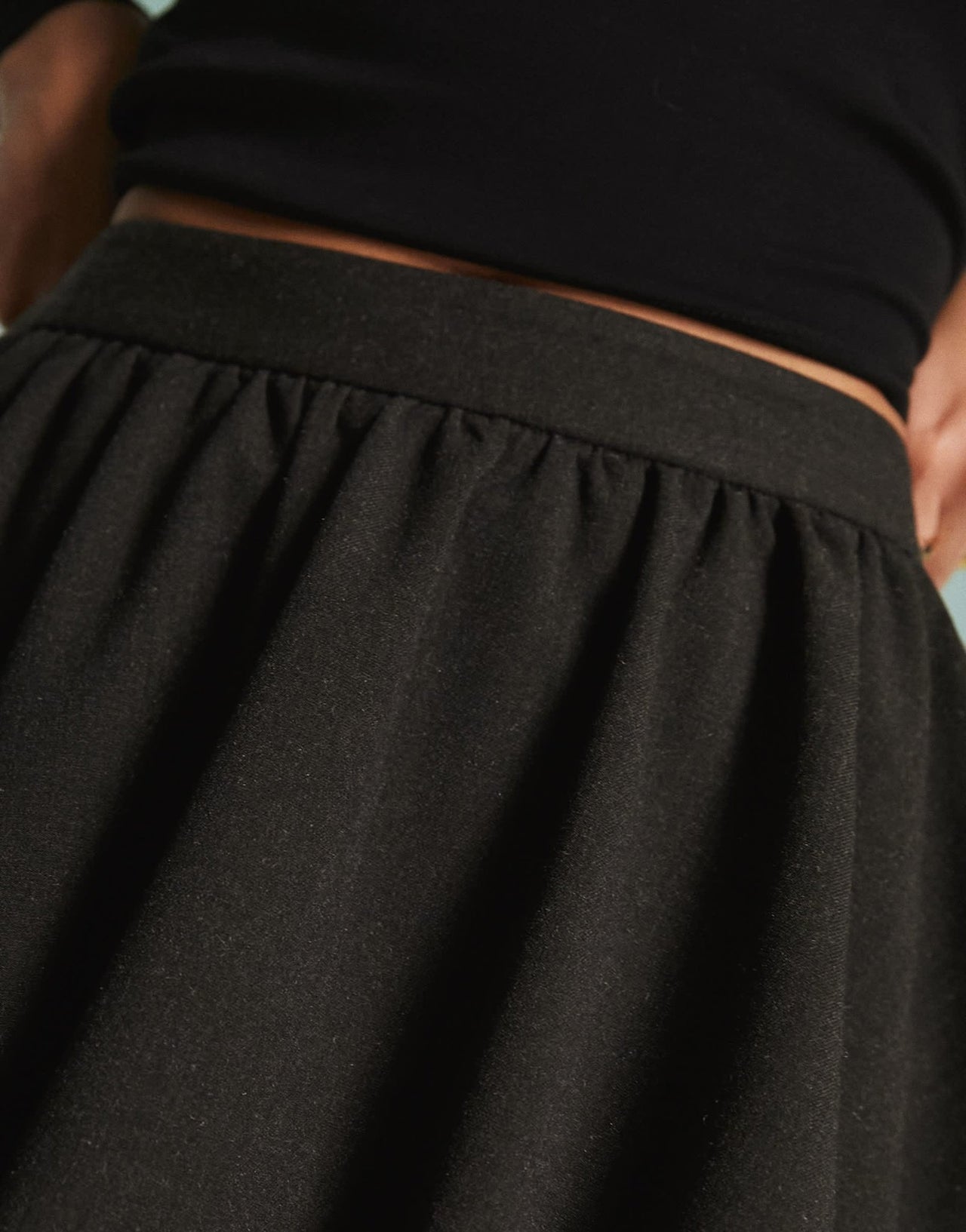 Miss Selfridge tailored puffball mini skirt in charcoal grey - ASOS Sample Sale