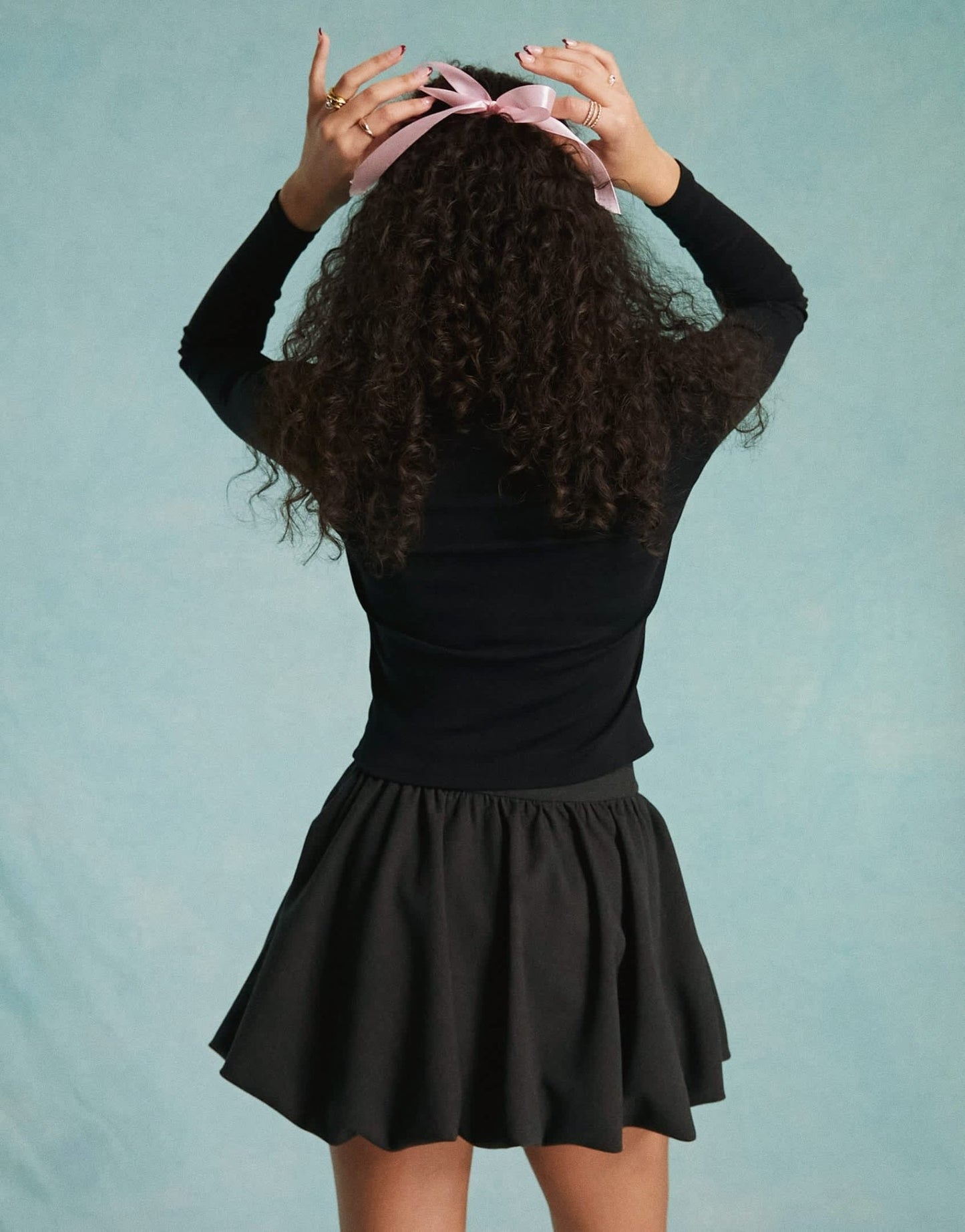 Miss Selfridge tailored puffball mini skirt in charcoal grey - ASOS Sample Sale