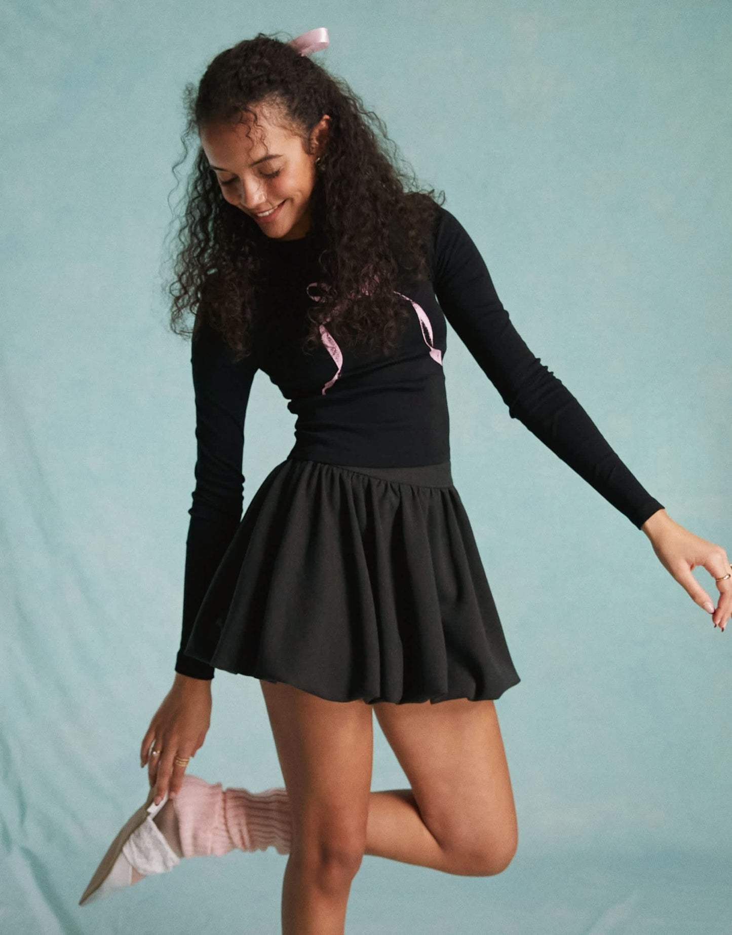 Miss Selfridge tailored puffball mini skirt in charcoal grey - ASOS Sample Sale