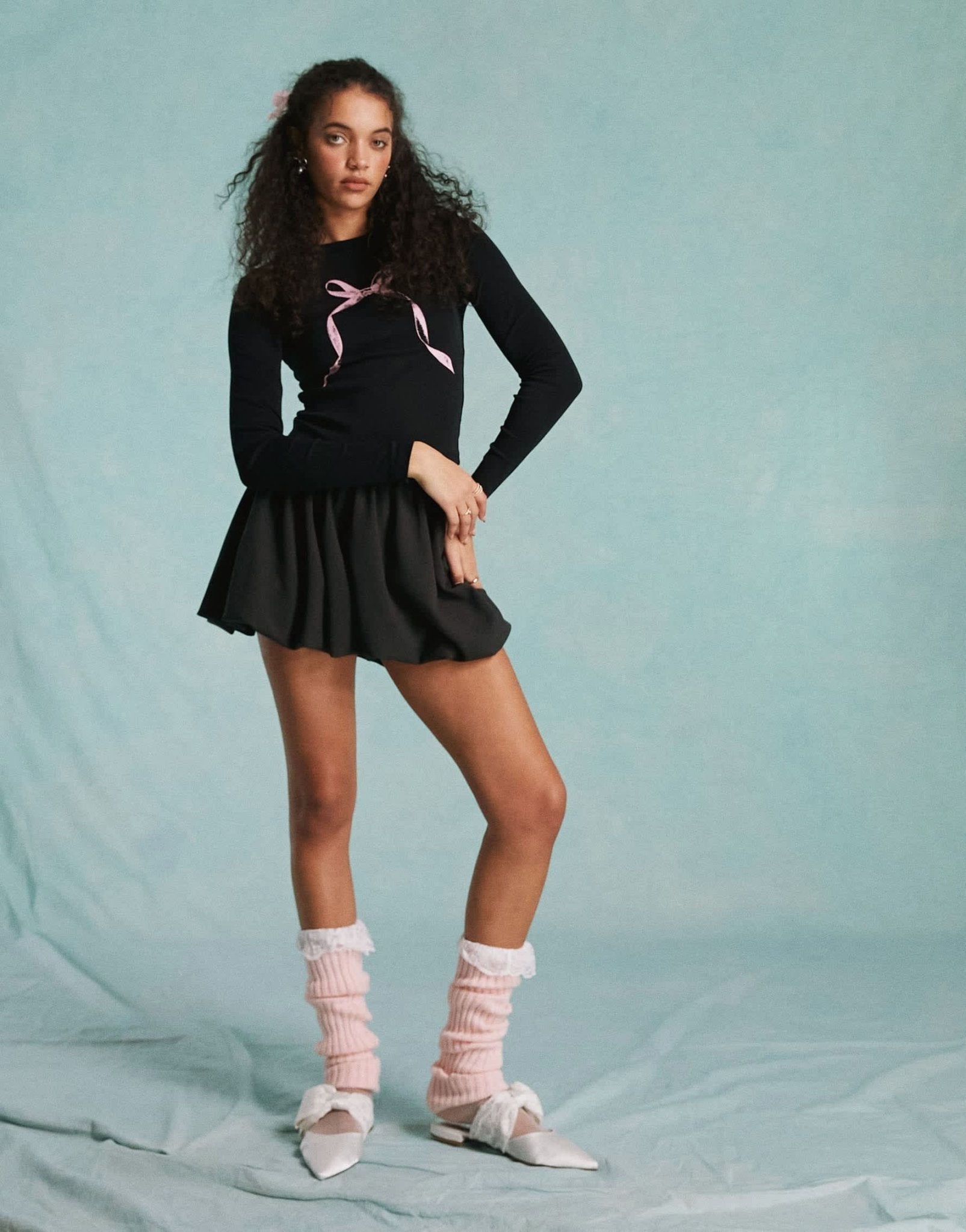 Miss Selfridge tailored puffball mini skirt in charcoal grey - ASOS Sample Sale