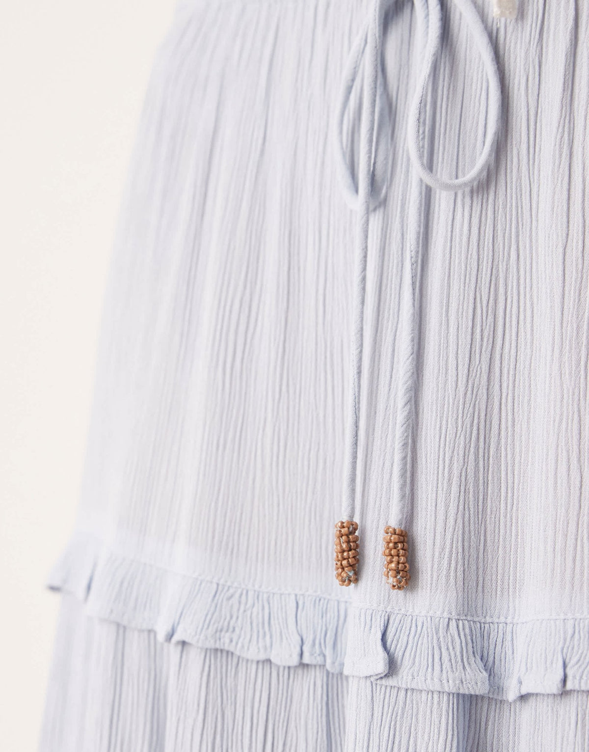 Miss Selfridge tiered maxi skirt in light blue - ASOS Sample Sale