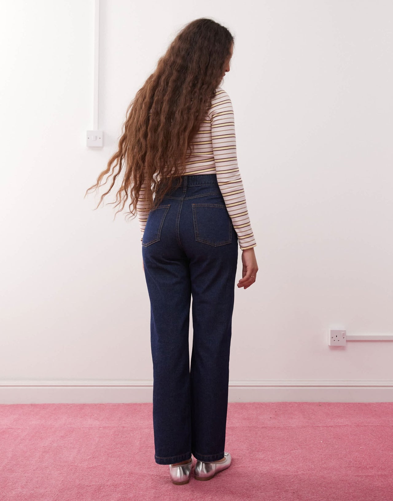 Miss Selfridge western seamed detail wide leg jean in indigo - ASOS Sample Sale