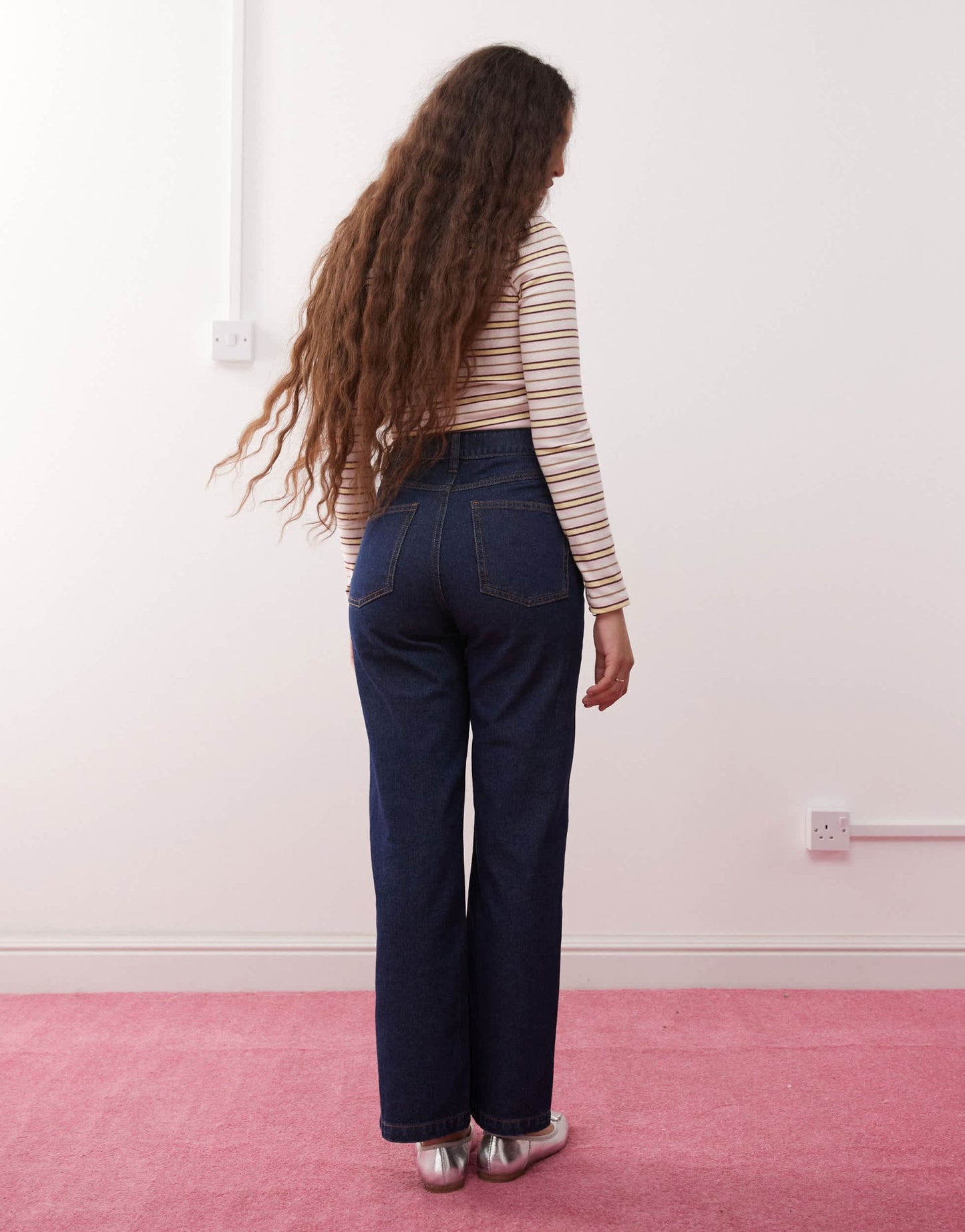 Miss Selfridge western seamed detail wide leg jean in indigo - ASOS Sample Sale