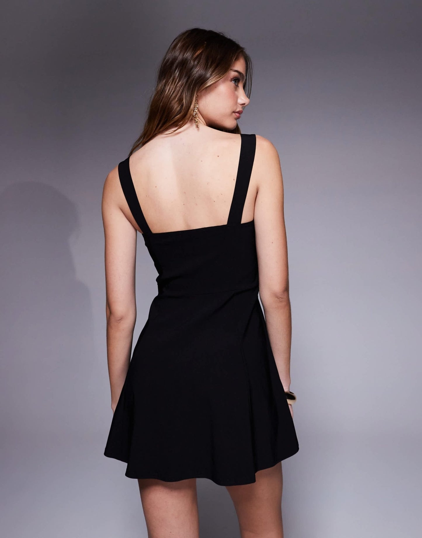 Missyempire bengaline tie front mini dress in black - ASOS Sample Sale