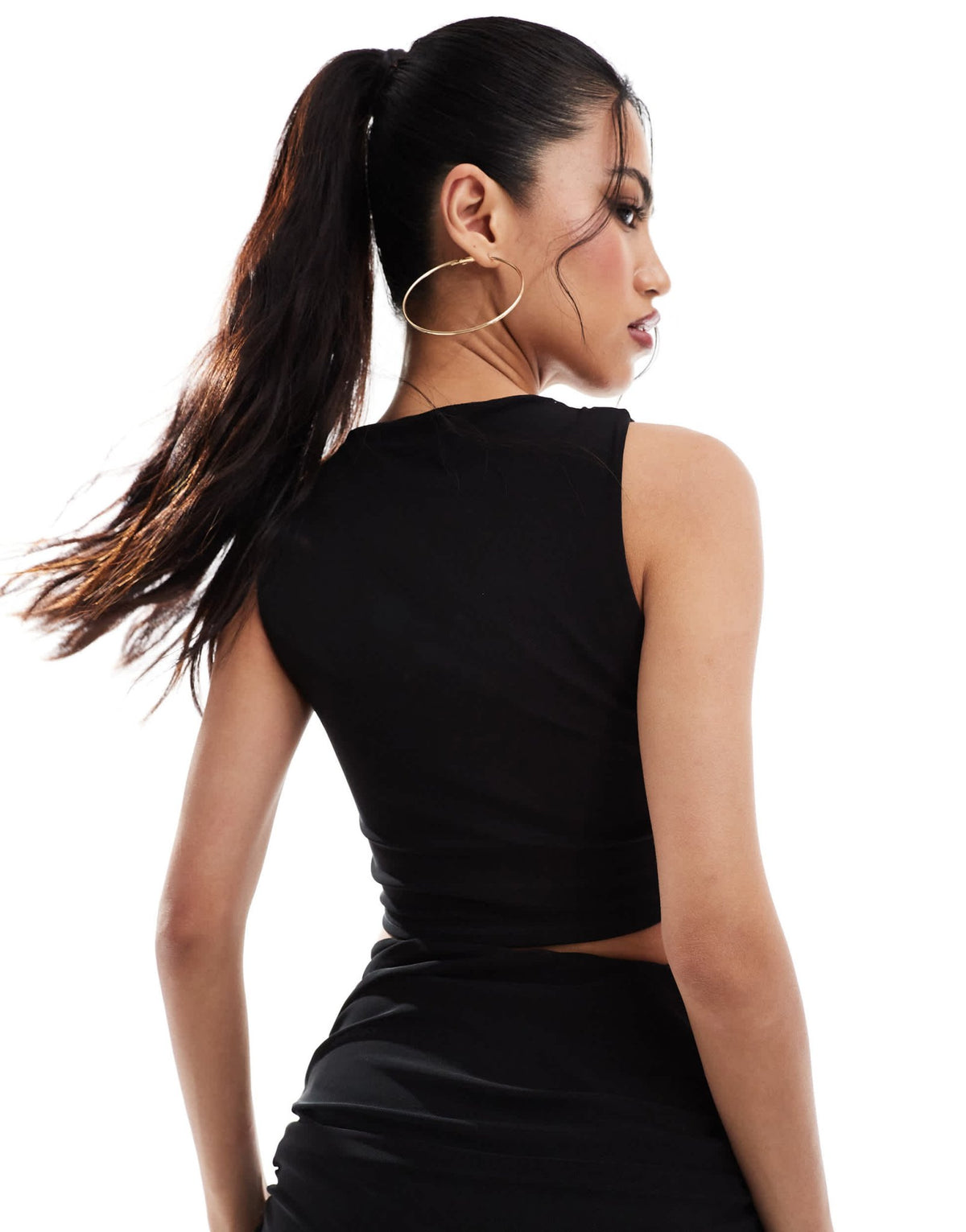 Missyempire mesh racerneck sleeveless crop top co-ord in black - ASOS Sample Sale