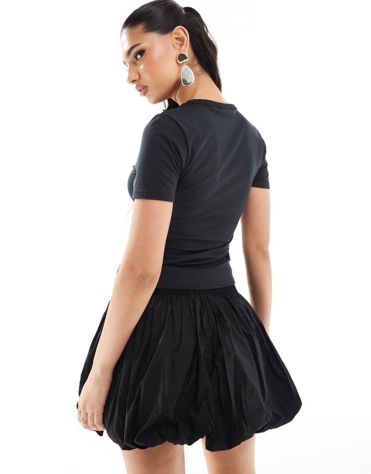 Missyempire slinky fitted t-shirt in black - ASOS Sample Sale