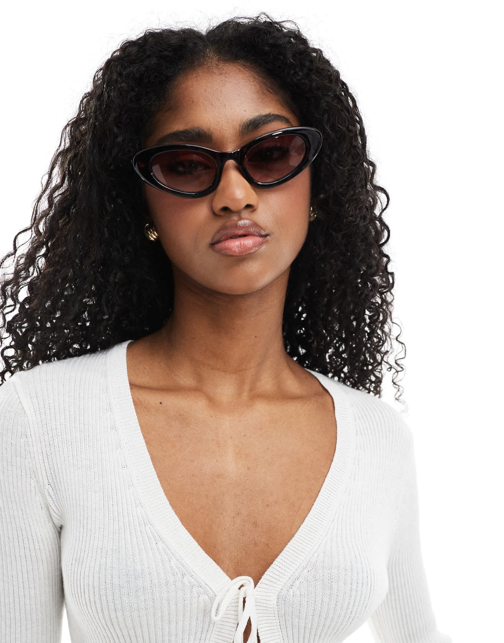 Monki cat eye sunglasses in brown tortoise shell - ASOS Sample Sale