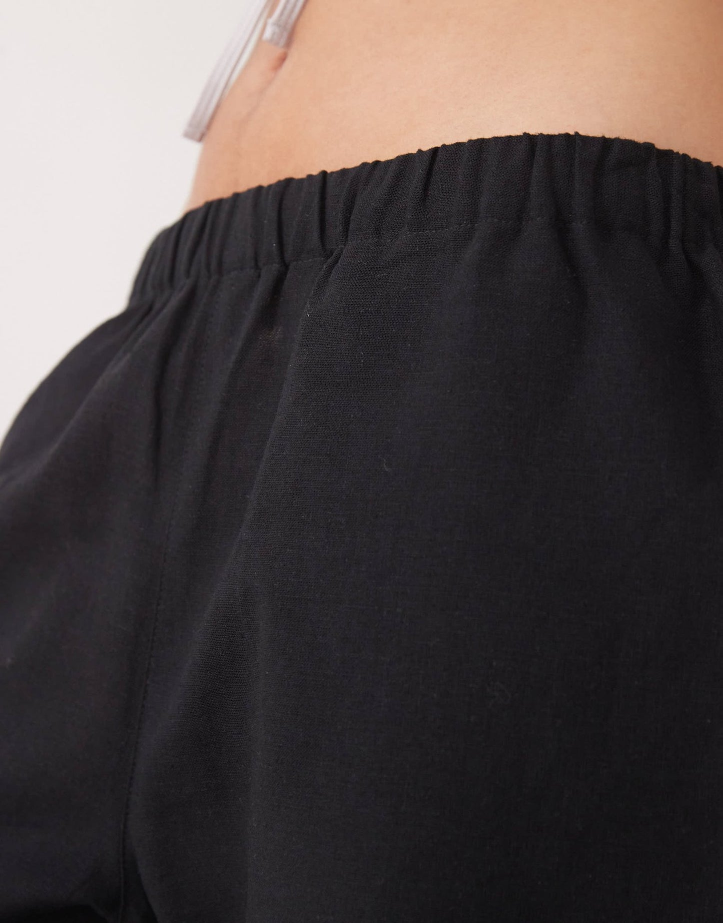 Monki linen trousers in black exclusive to ASOS - ASOS Sample Sale