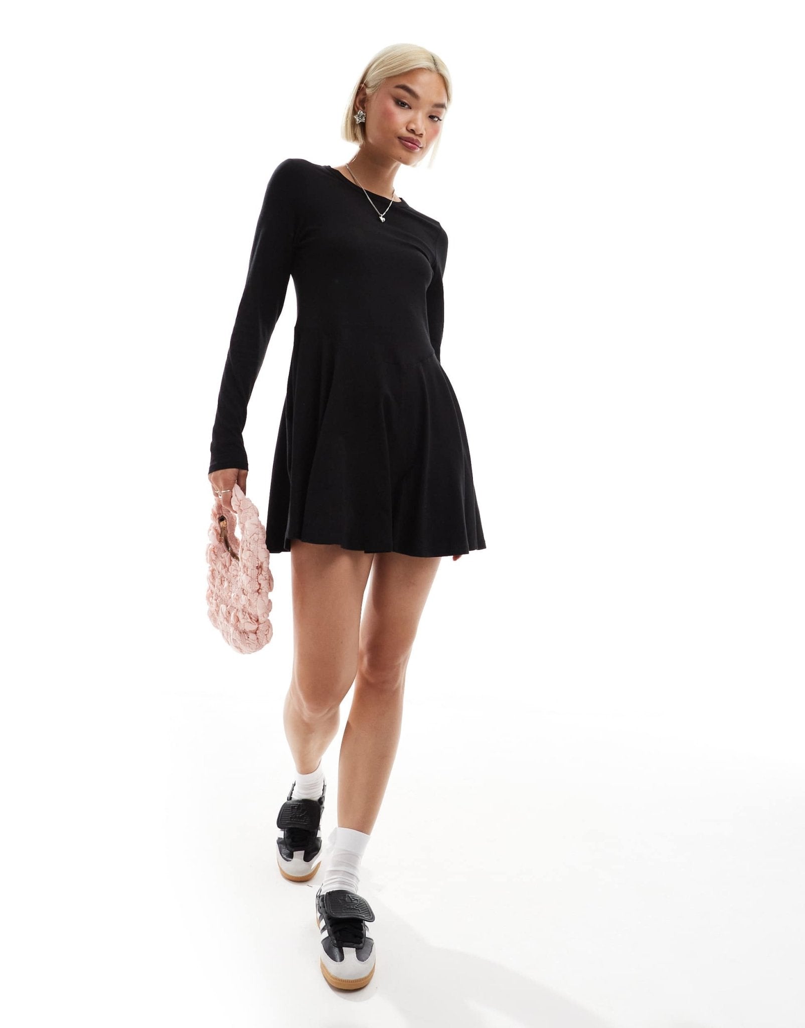 open lace back dress Stretch Cotton Skater Dress Pumpkin & Crow Print – ModCloth main image 1