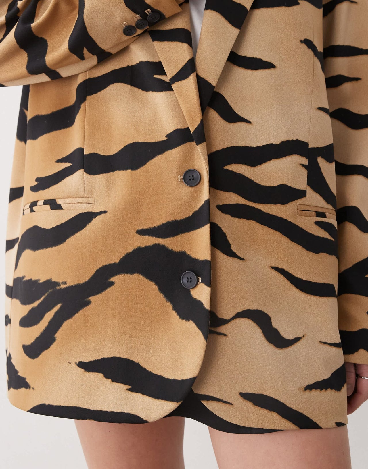 Monki oversized blazer in tiger print - ASOS Sample Sale