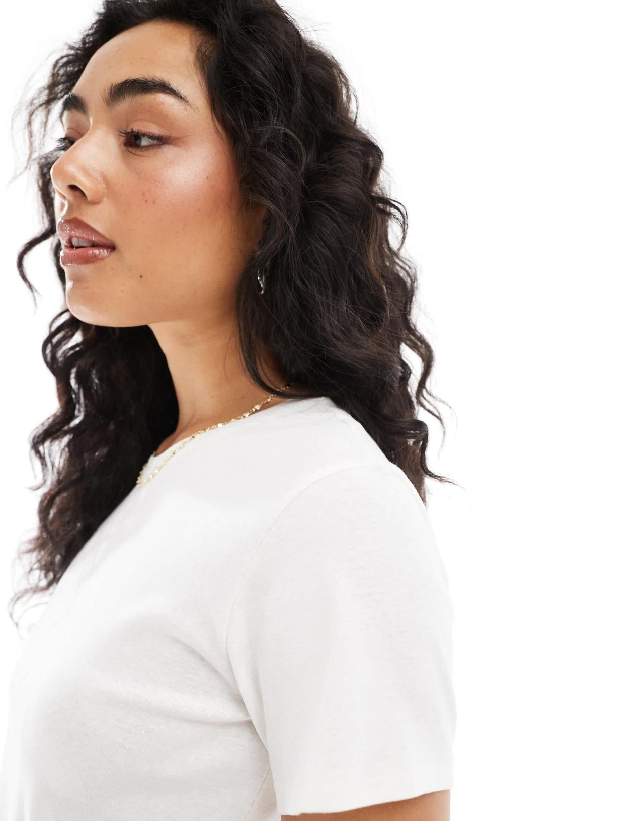 Monki shrunken tee in white - ASOS Sample Sale