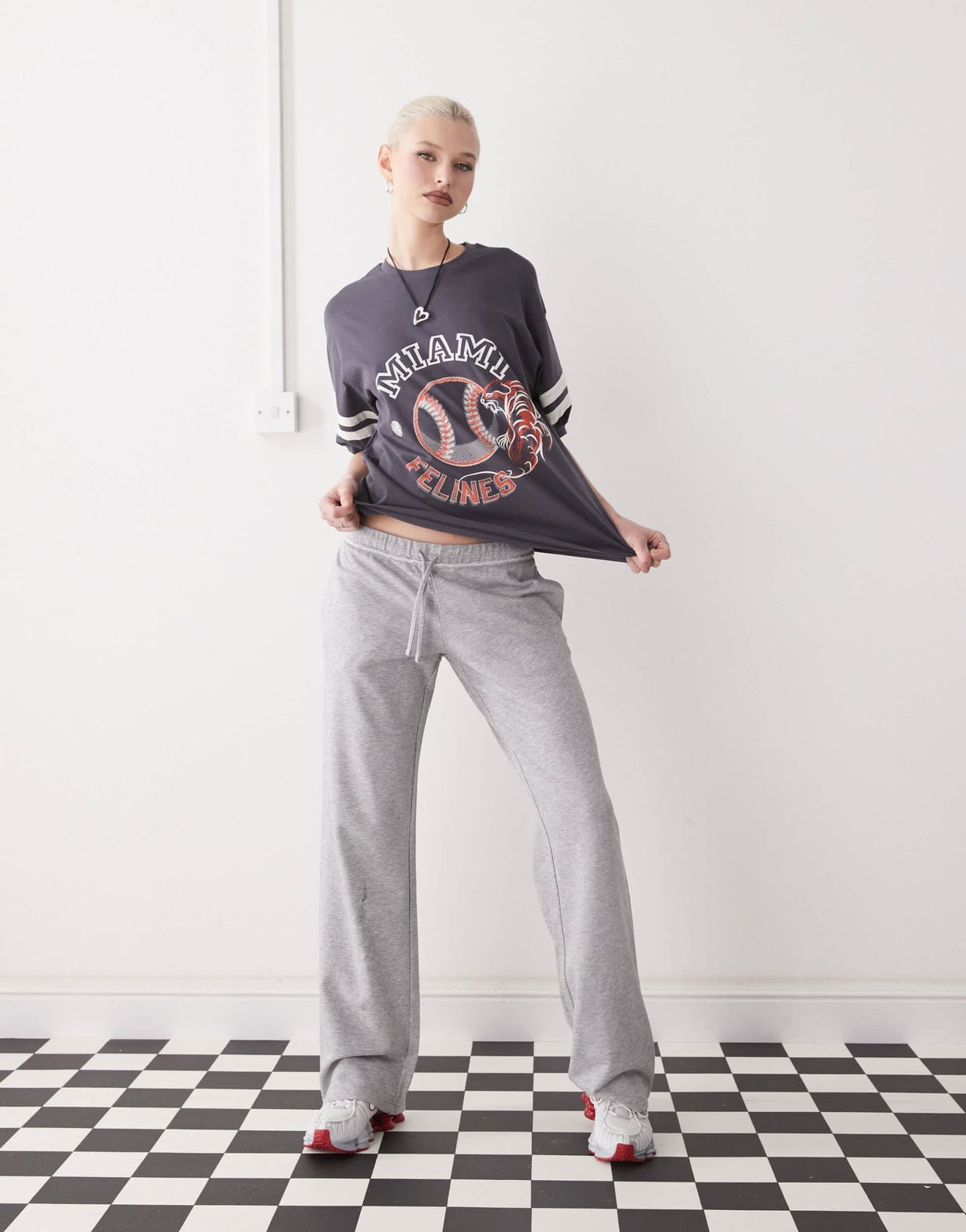 Monki straight leg terry joggers in grey - ASOS Sample Sale