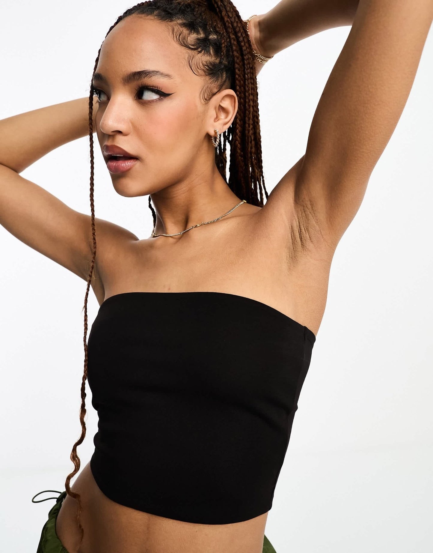 Monki strapless top in black - ASOS Sample Sale