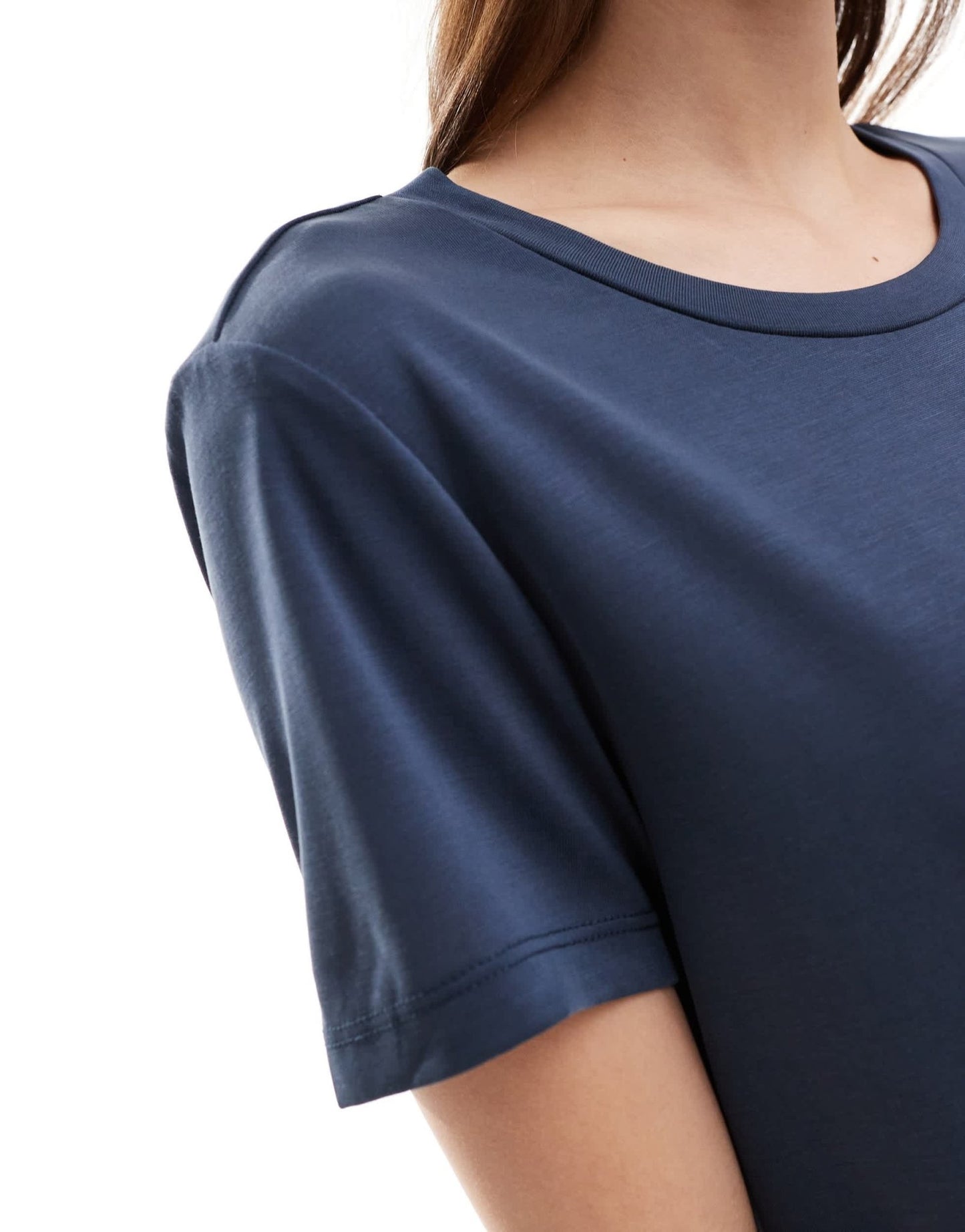 Monki super soft t-shirt in dark blue - ASOS Sample Sale