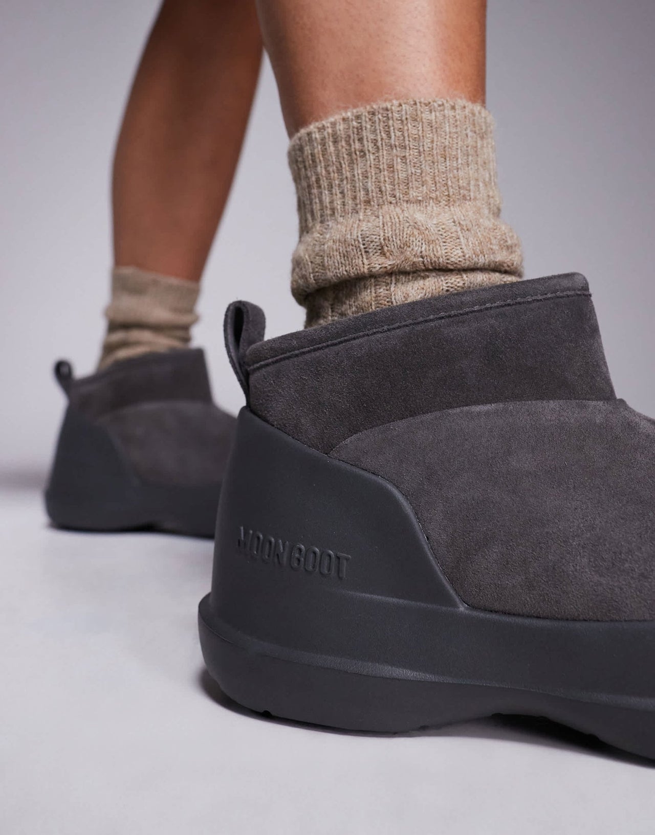 Moonboot unisex Luna Low boots in grey - ASOS Sample Sale