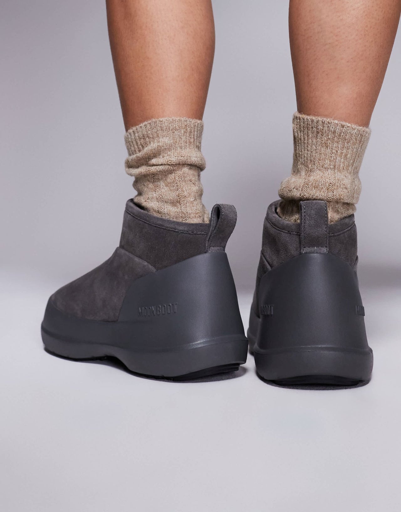 Moonboot unisex Luna Low boots in grey - ASOS Sample Sale