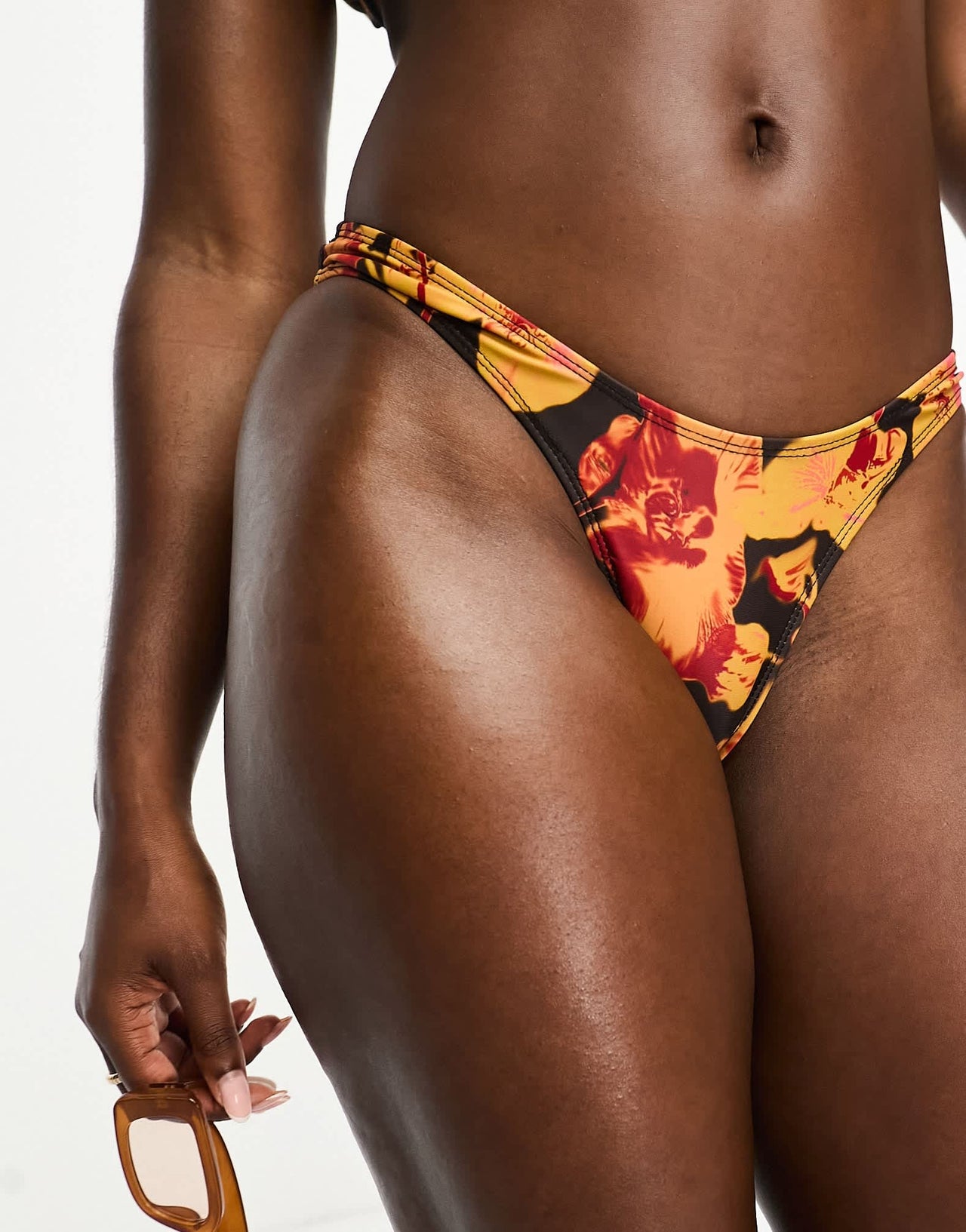 Motel farida bikini bottom in floral sunset print - ASOS Sample Sale