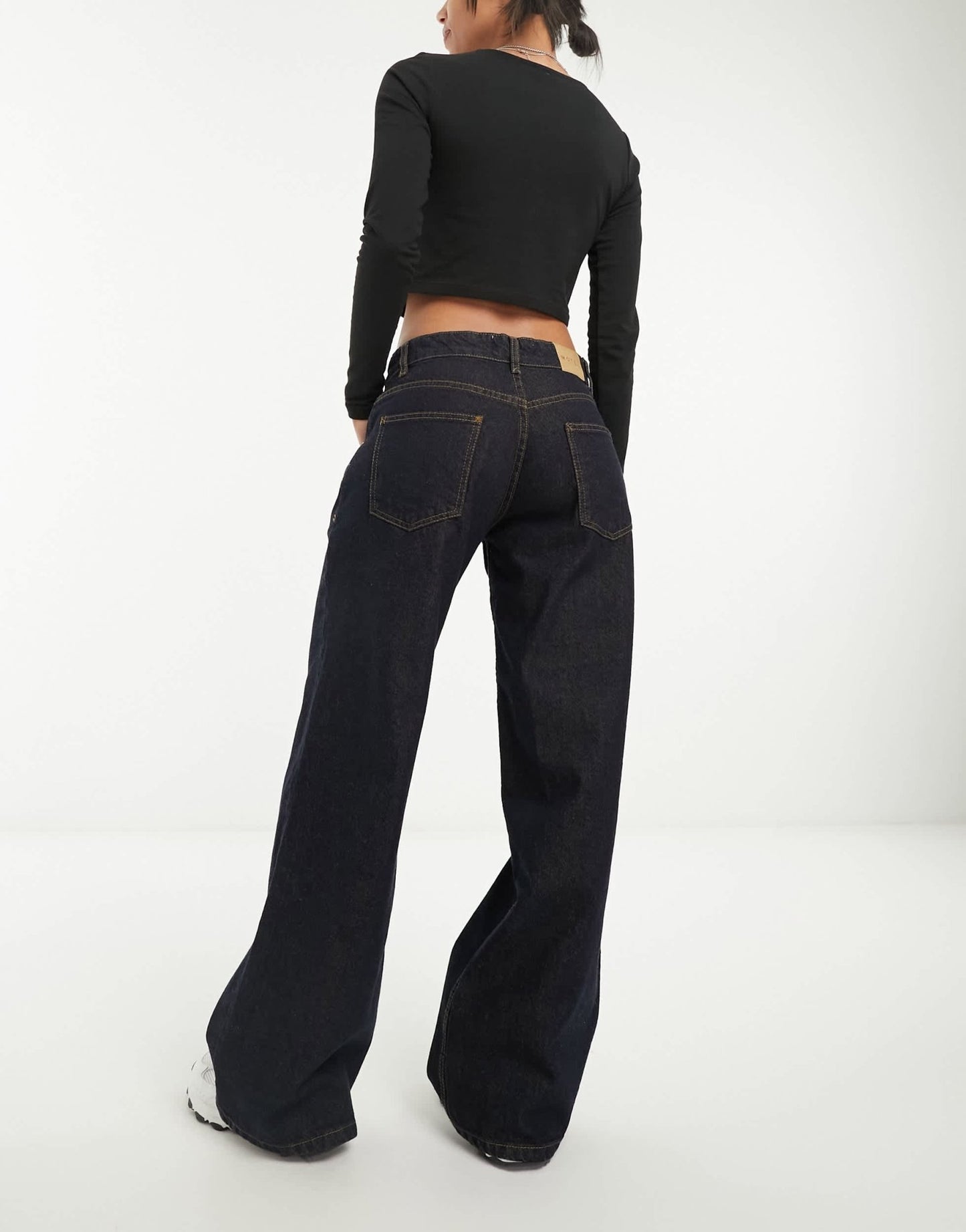 Motel roomy wide leg low rise jeans in indigo - ASOS Sample Sale