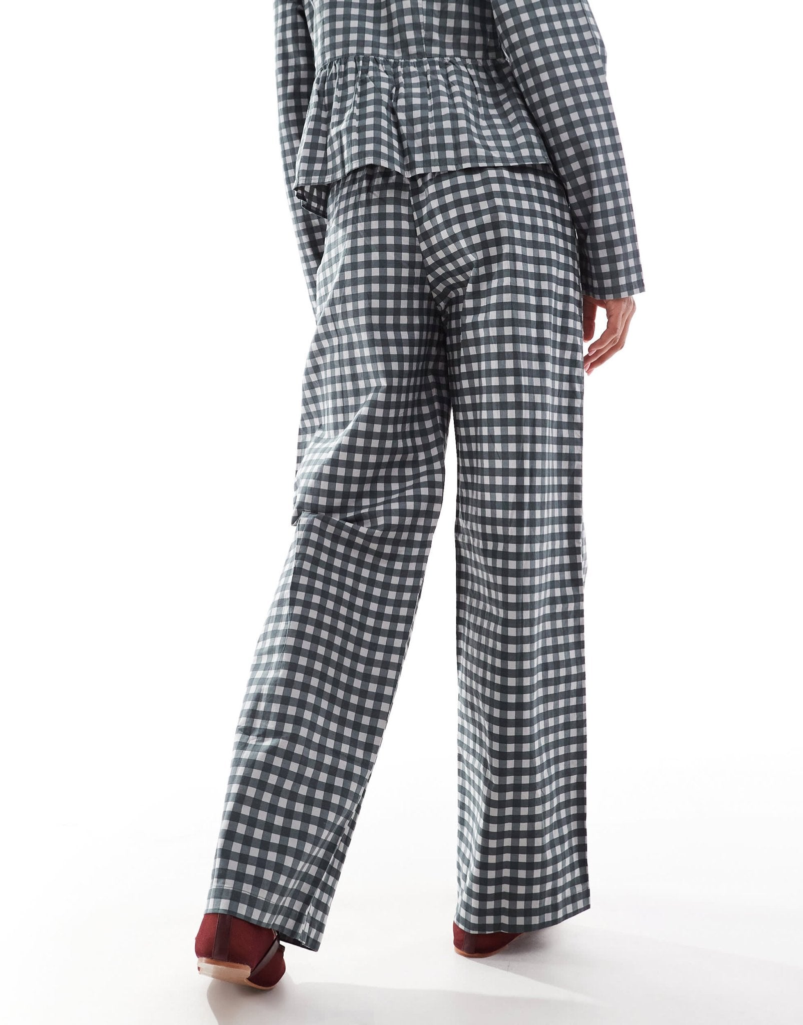Motel wasic straight leg trousers in black grey co - ord - ASOS Sample Sale