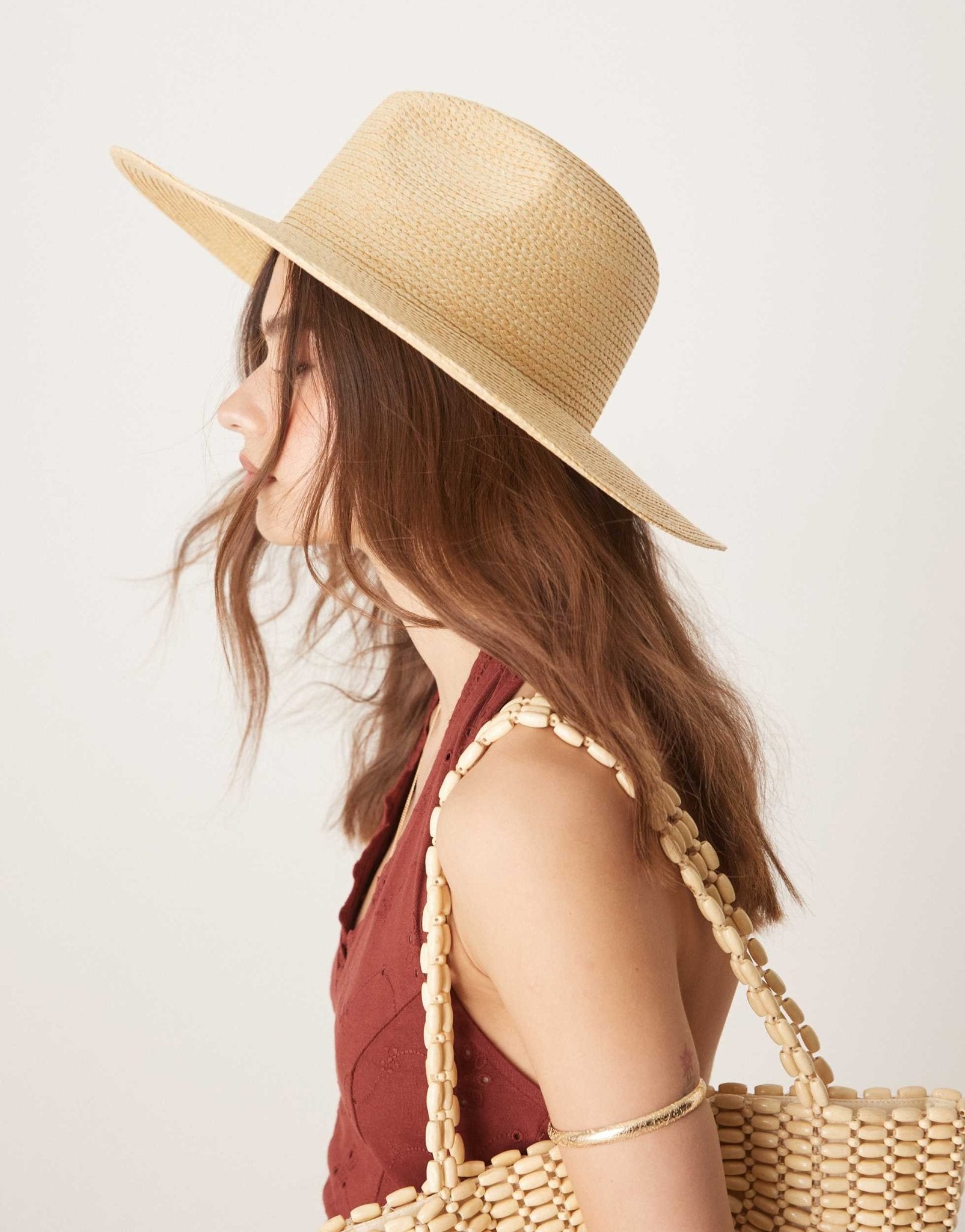 My Accessories woven straw wide brim hat in natural beige - ASOS Sample Sale