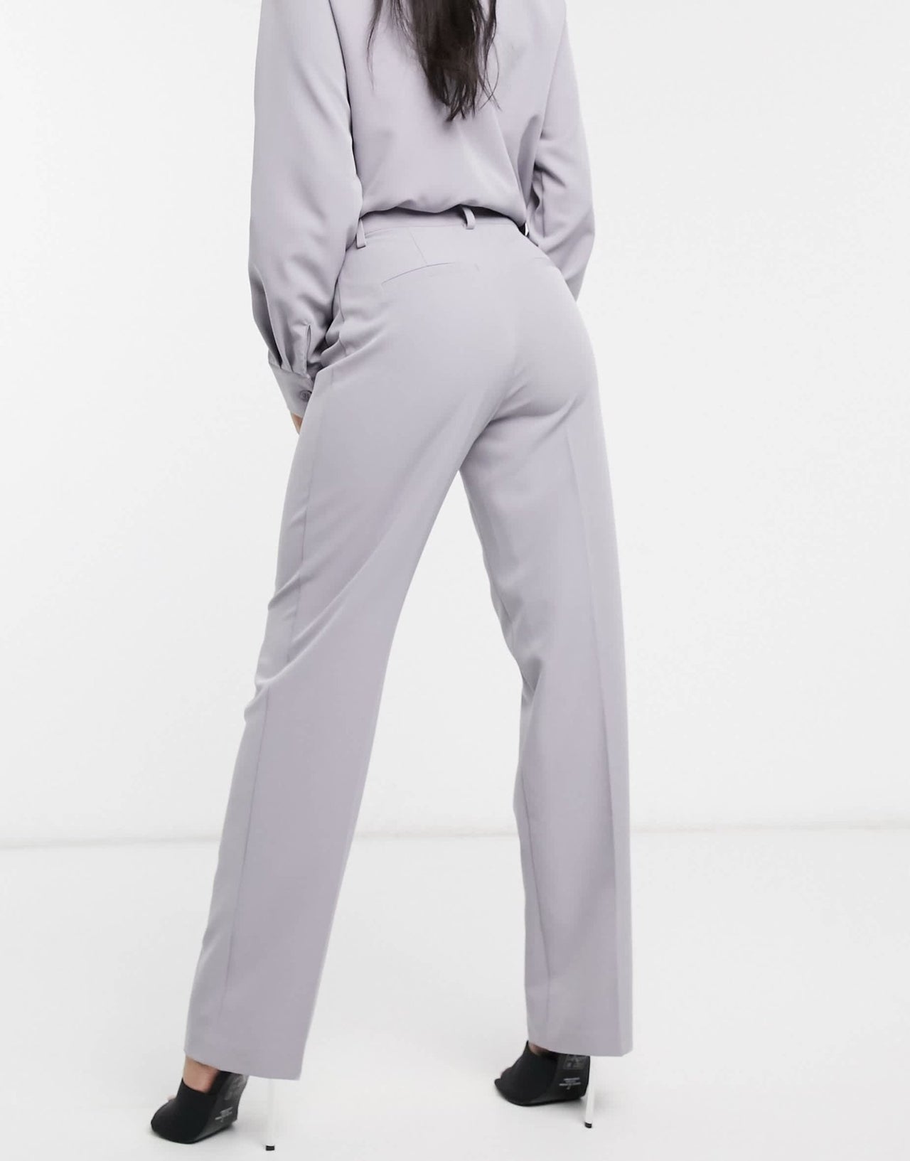 NA - KD co - ord creased straight leg trousers in dusty blue - ASOS Sample Sale