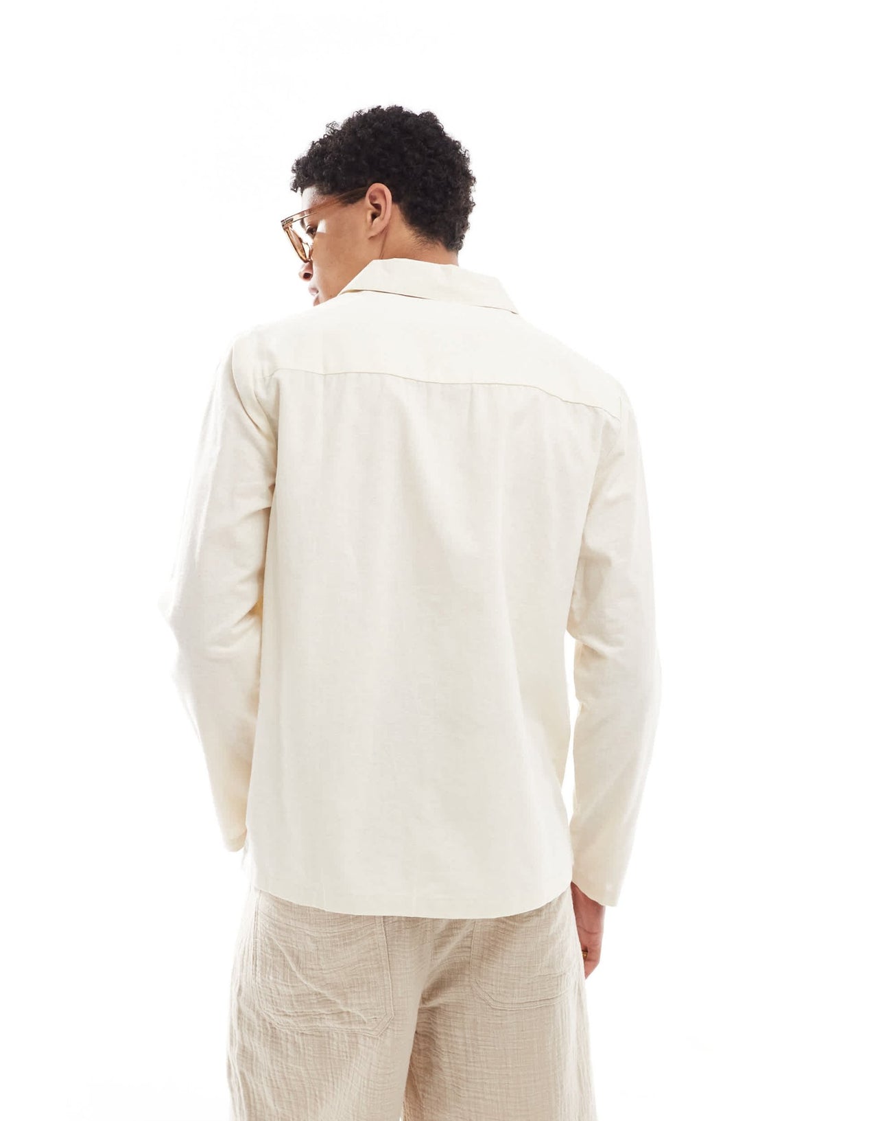 Native Youth embroidered collar overshirt in natural - ASOS Sample Sale