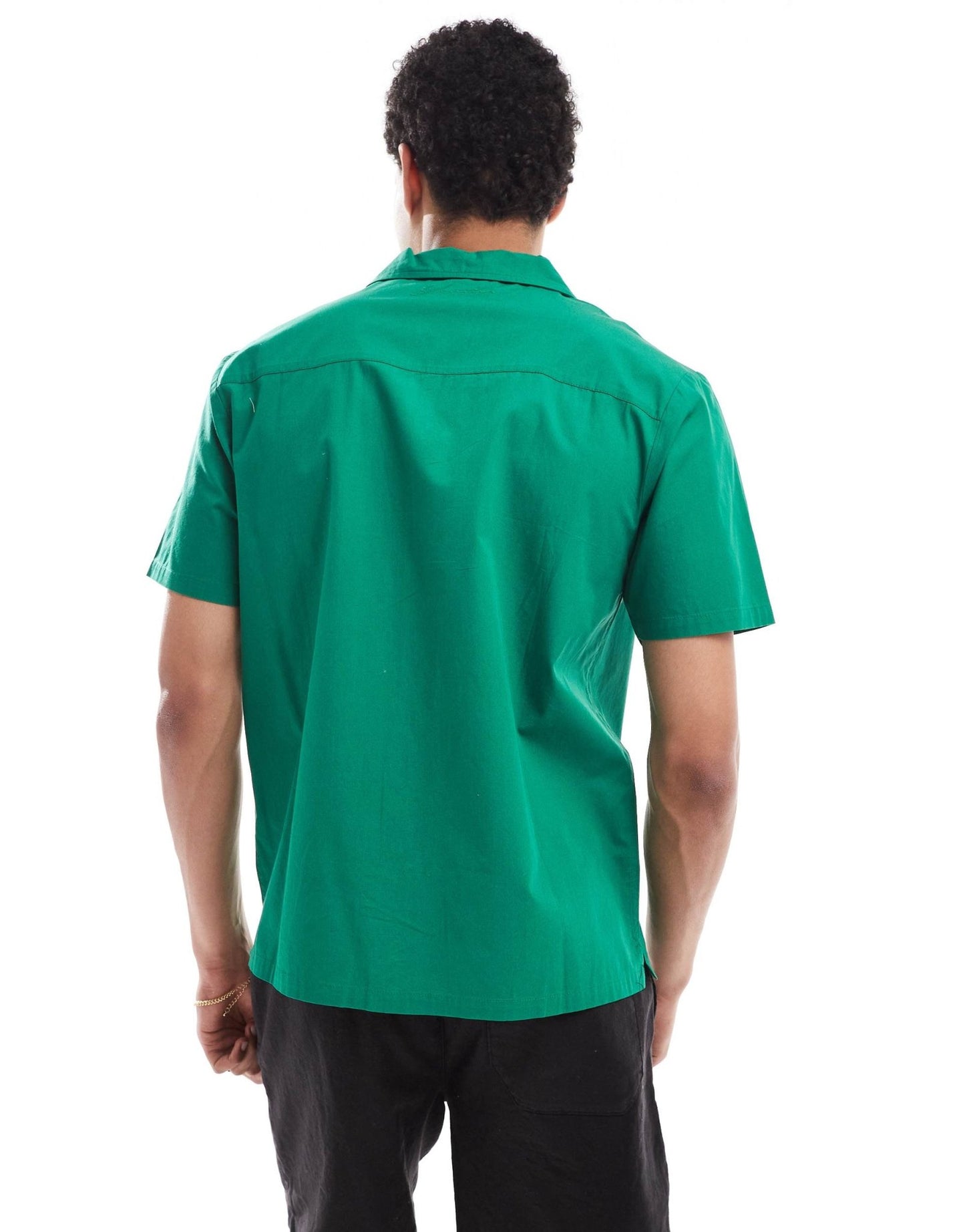 Native Youth revere collar cut-out detail shirt in forest green - ASOS Sample Sale