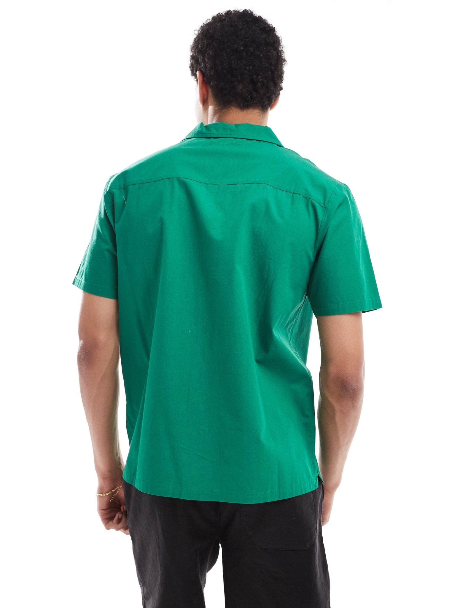 Native Youth revere collar cut-out detail shirt in forest green - ASOS Sample Sale
