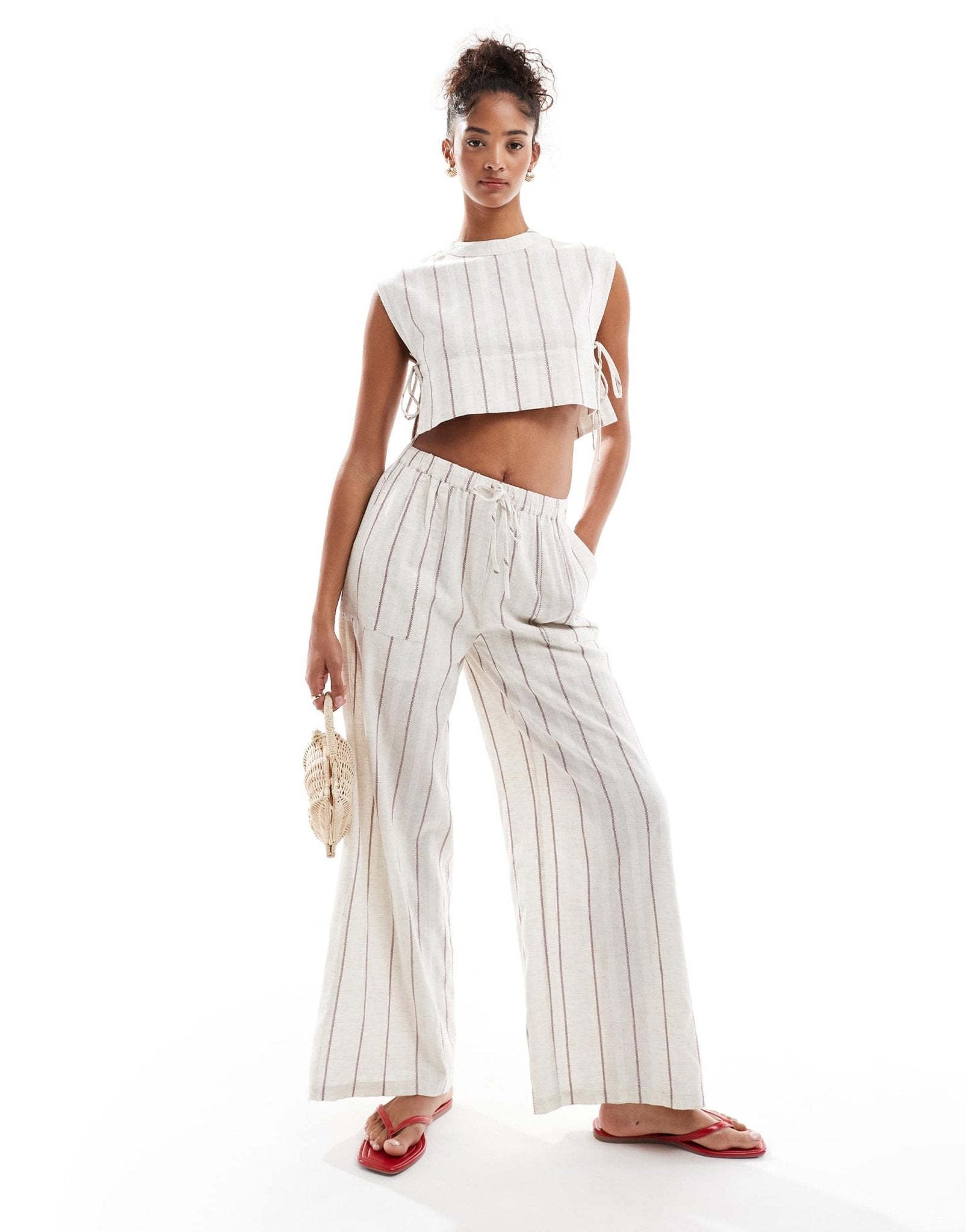 Native Youth striped high neck co-ord top in multi - ASOS Sample Sale