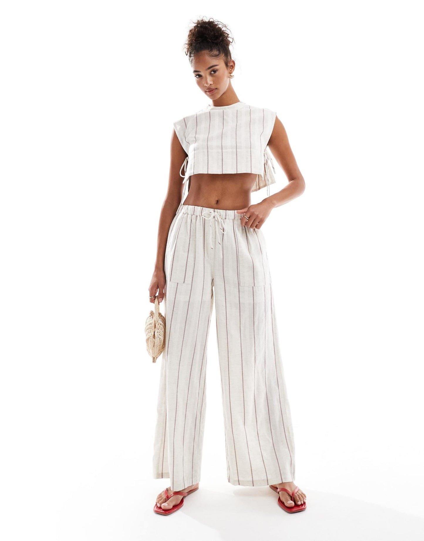Native Youth striped wide leg co-ord trousers in multi - ASOS Sample Sale