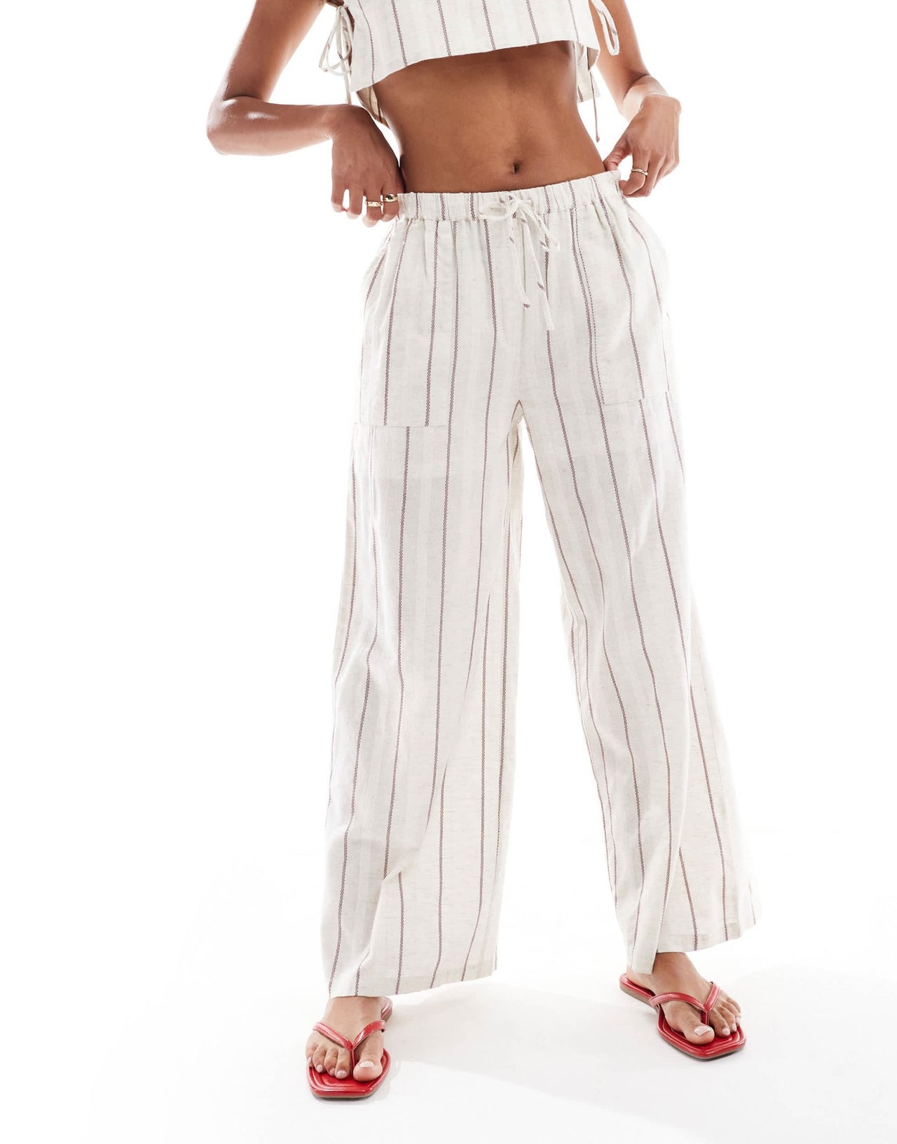 Native Youth striped wide leg co-ord trousers in multi - ASOS Sample Sale