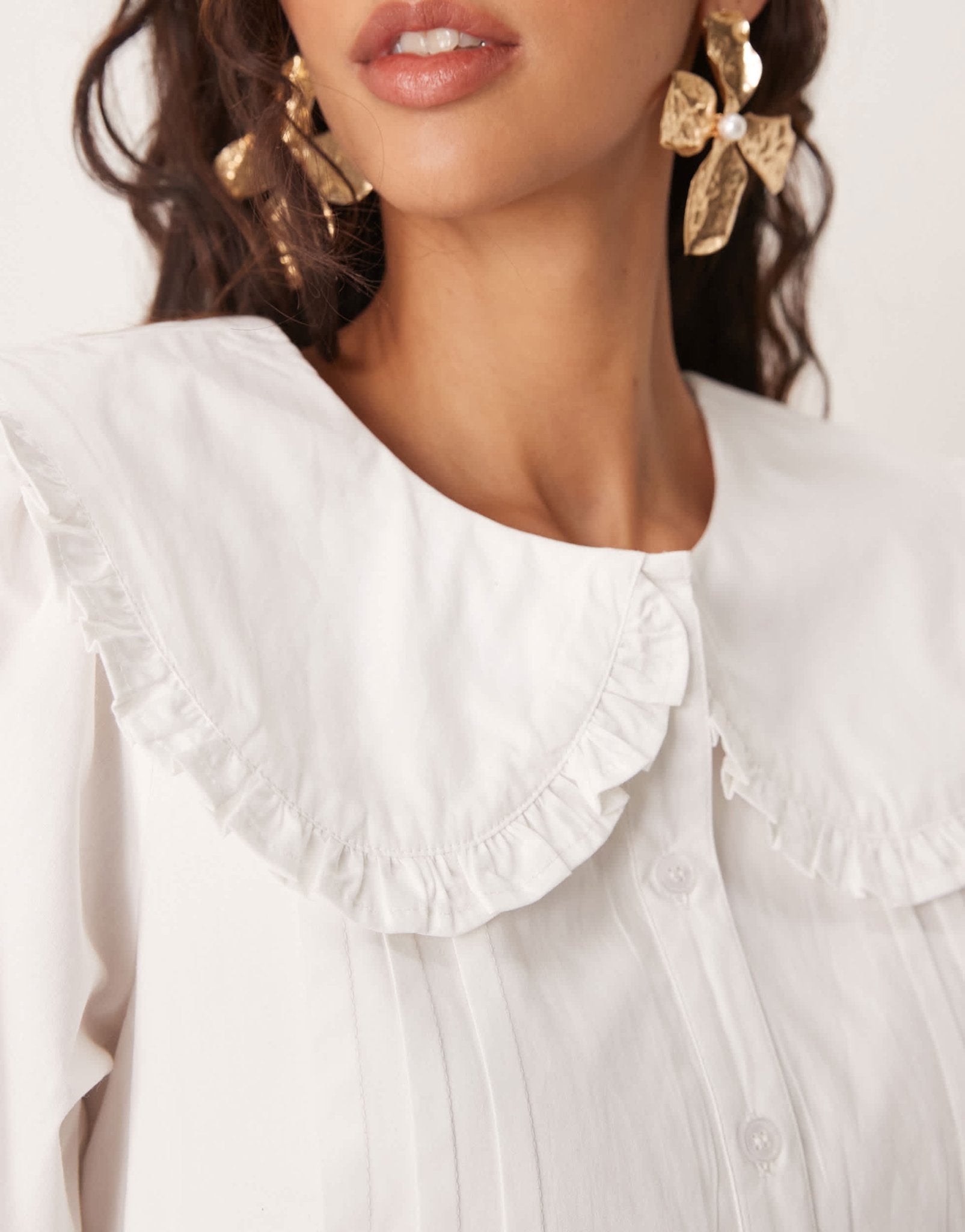 Neon Rose pintuck detail drop waist mini dress in white - ASOS Sample Sale