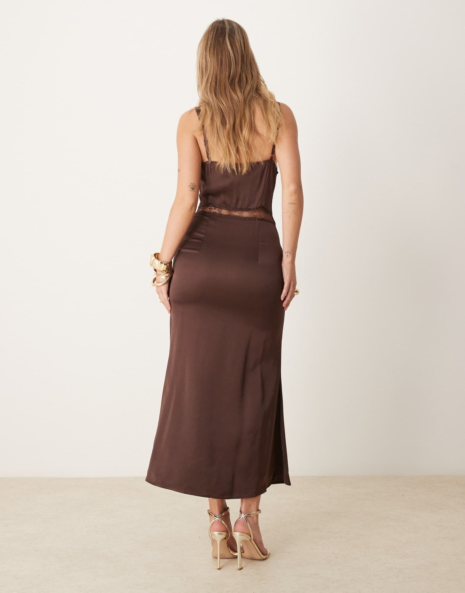 Never Fully Dressed Mimi midi dress in chocolate