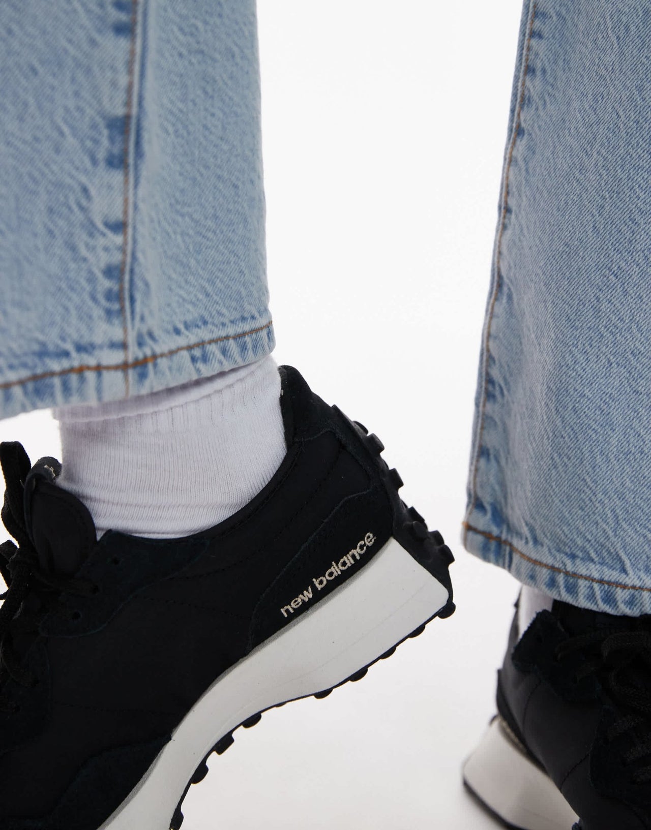 New Balance 327 unisex trainers in black and leopard print - BLACK - ASOS Sample Sale