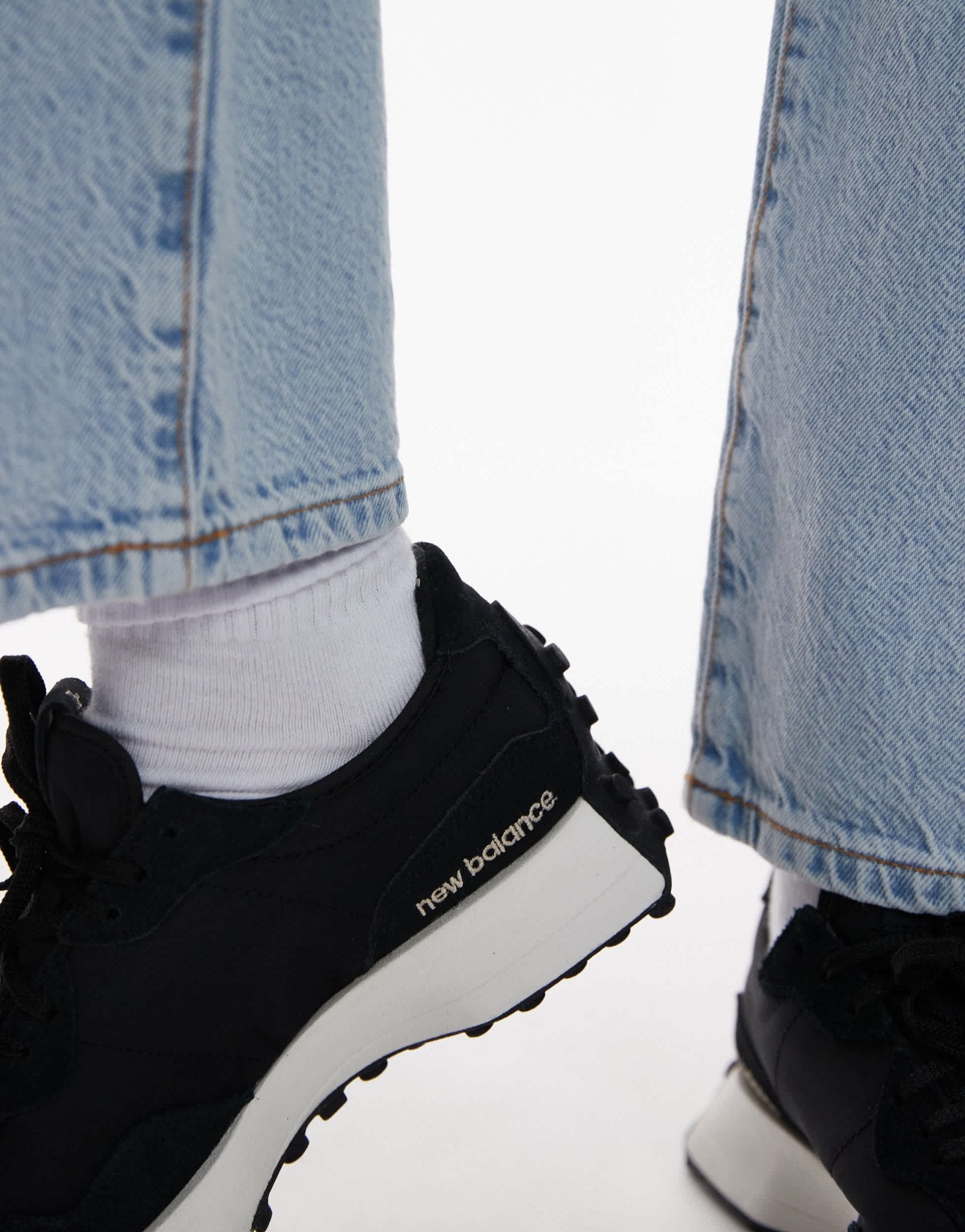 New Balance 327 unisex trainers in black and leopard print - BLACK - ASOS Sample Sale