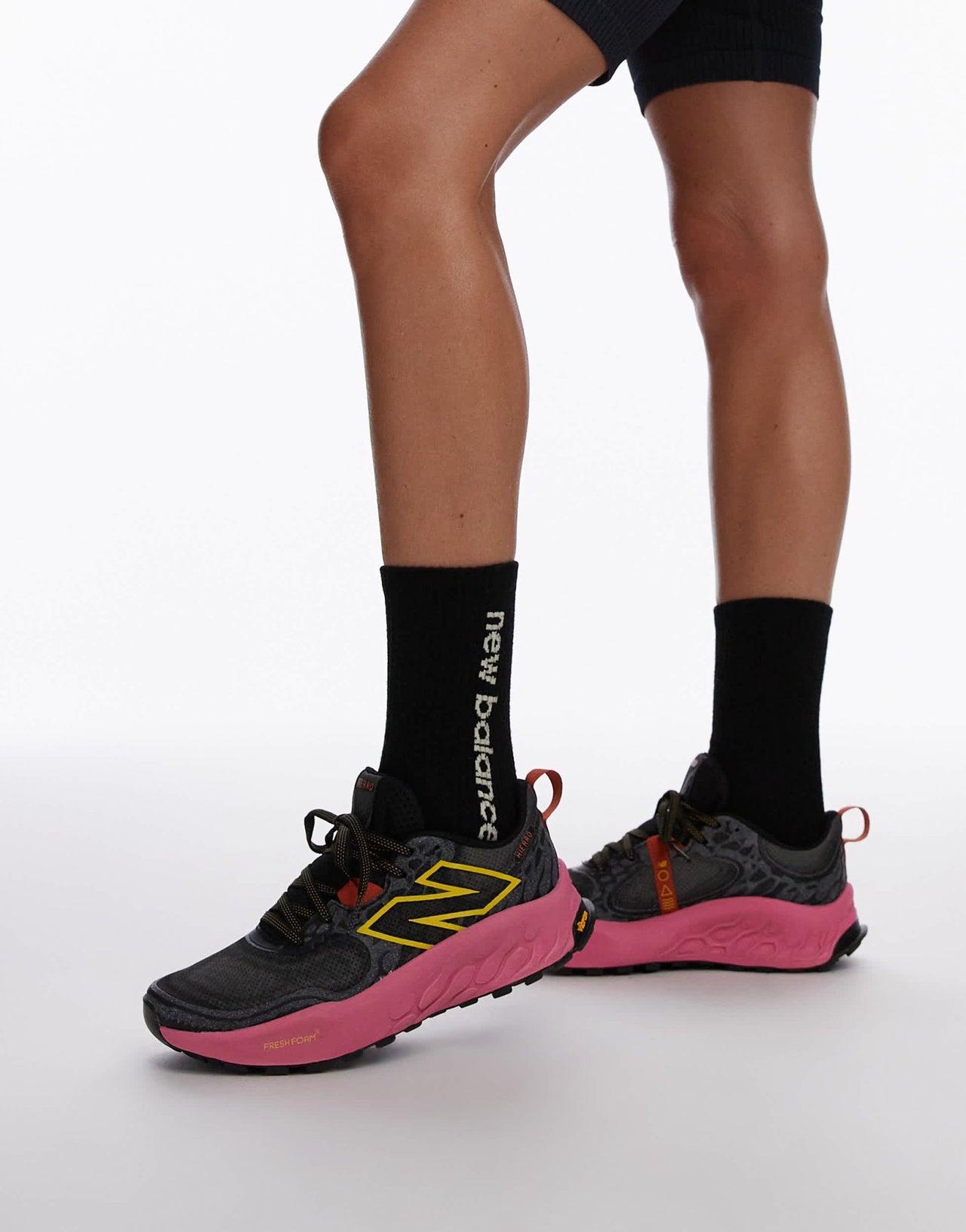 New Balance Hierro trail running trainers in black and pink - ASOS Sample Sale