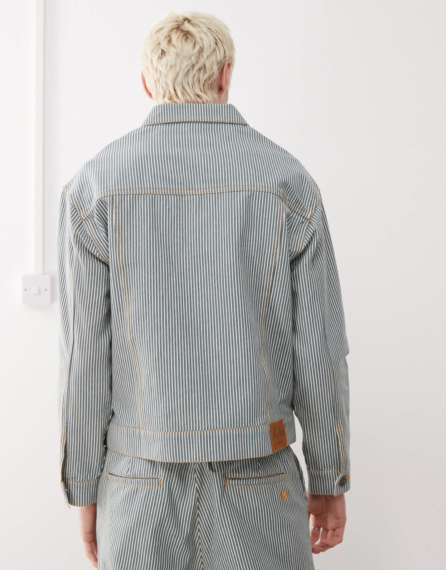 New Era pinstripe denim jacket co-ord in multi - ASOS Sample Sale