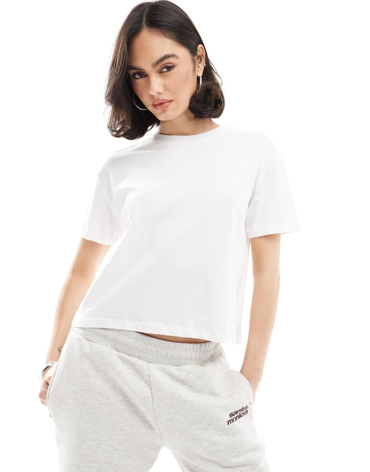 New Look boxy t-shirt in white - ASOS Sample Sale