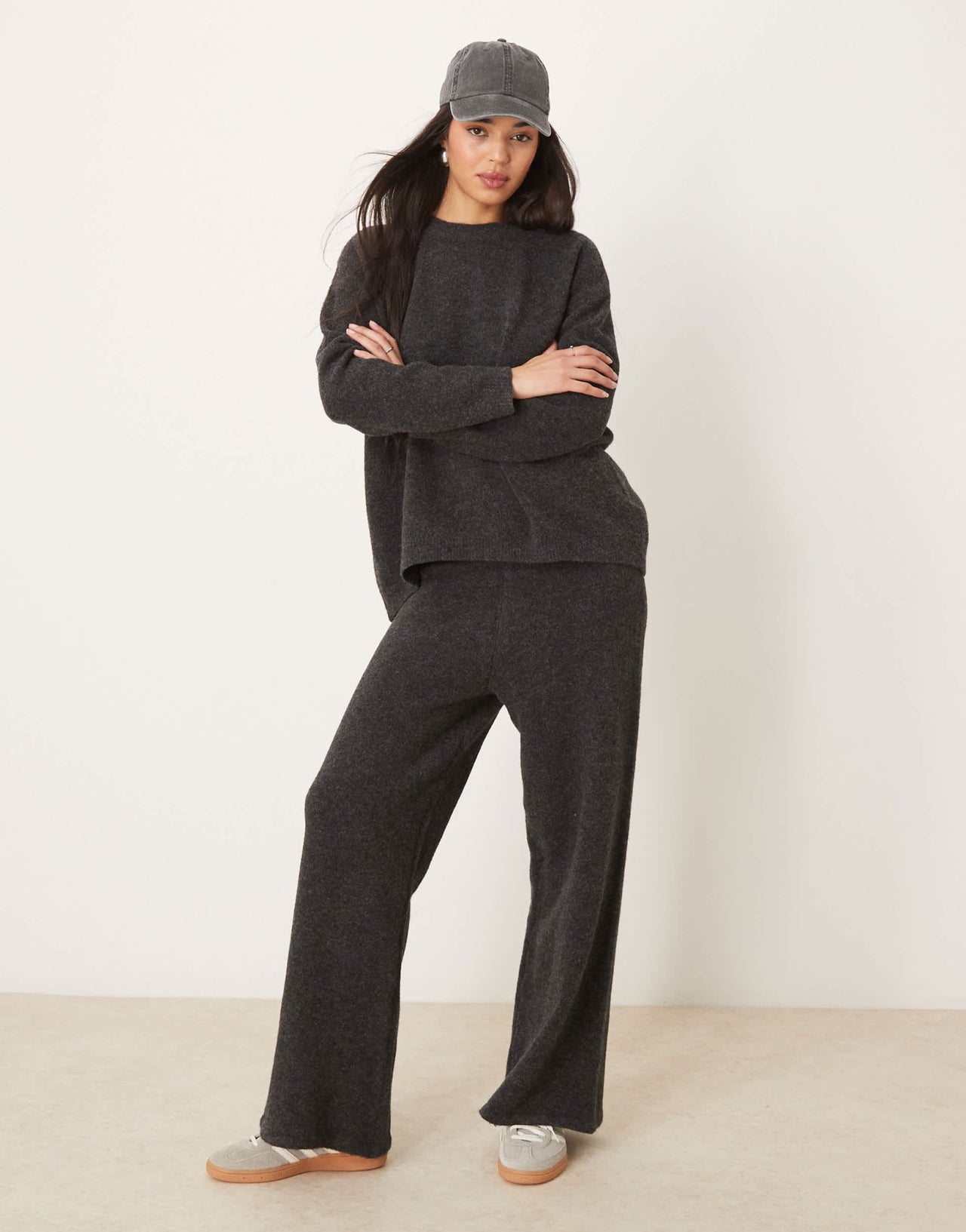 New Look co-ord knitted trouser in grey - ASOS Sample Sale