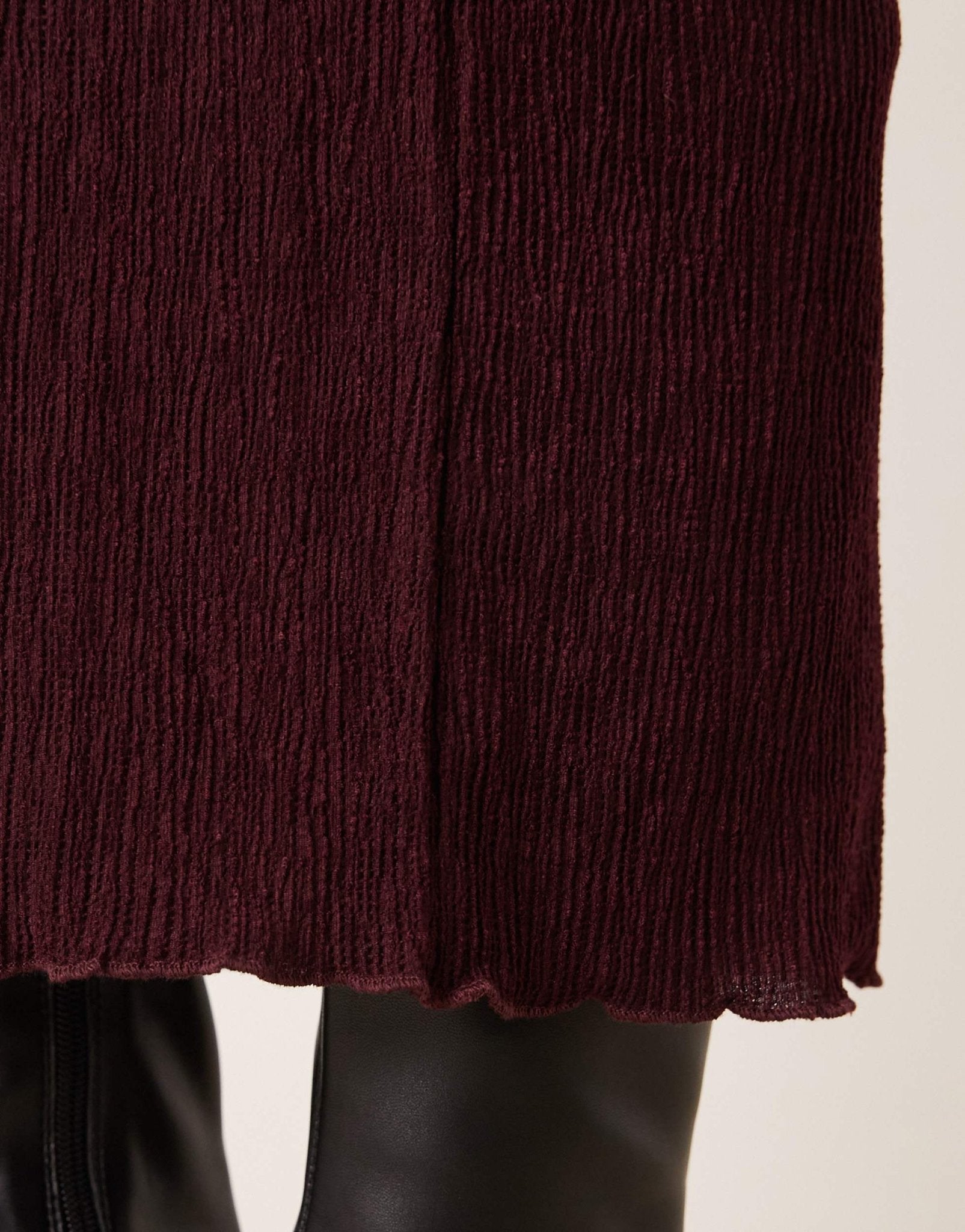 New Look co - ord texture midi skirt in burgundy - ASOS Sample Sale