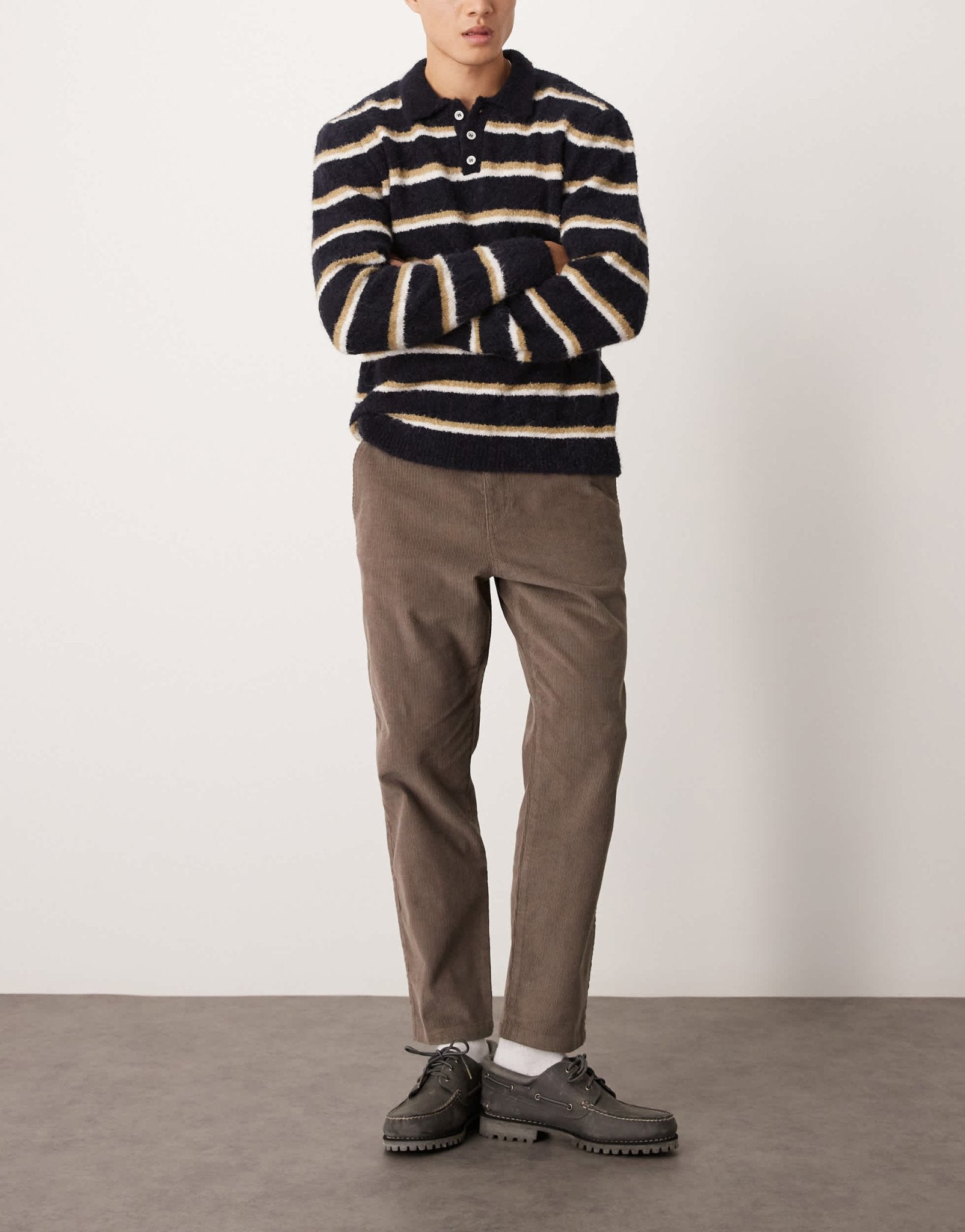 New Look cord trousers in mid brown - ASOS Sample Sale