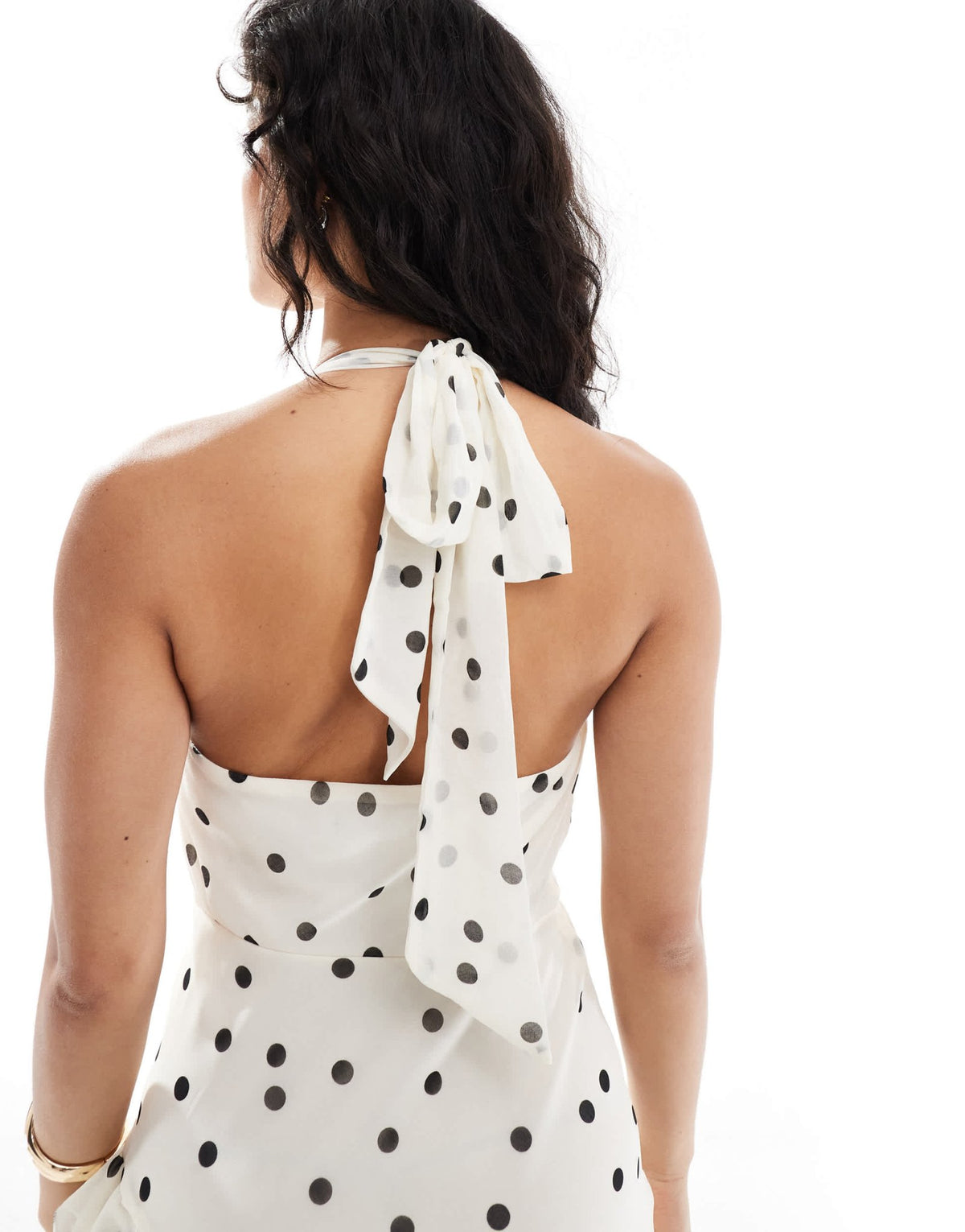 New Look cowl neck ruffle maxi dress in cream - ASOS Sample Sale
