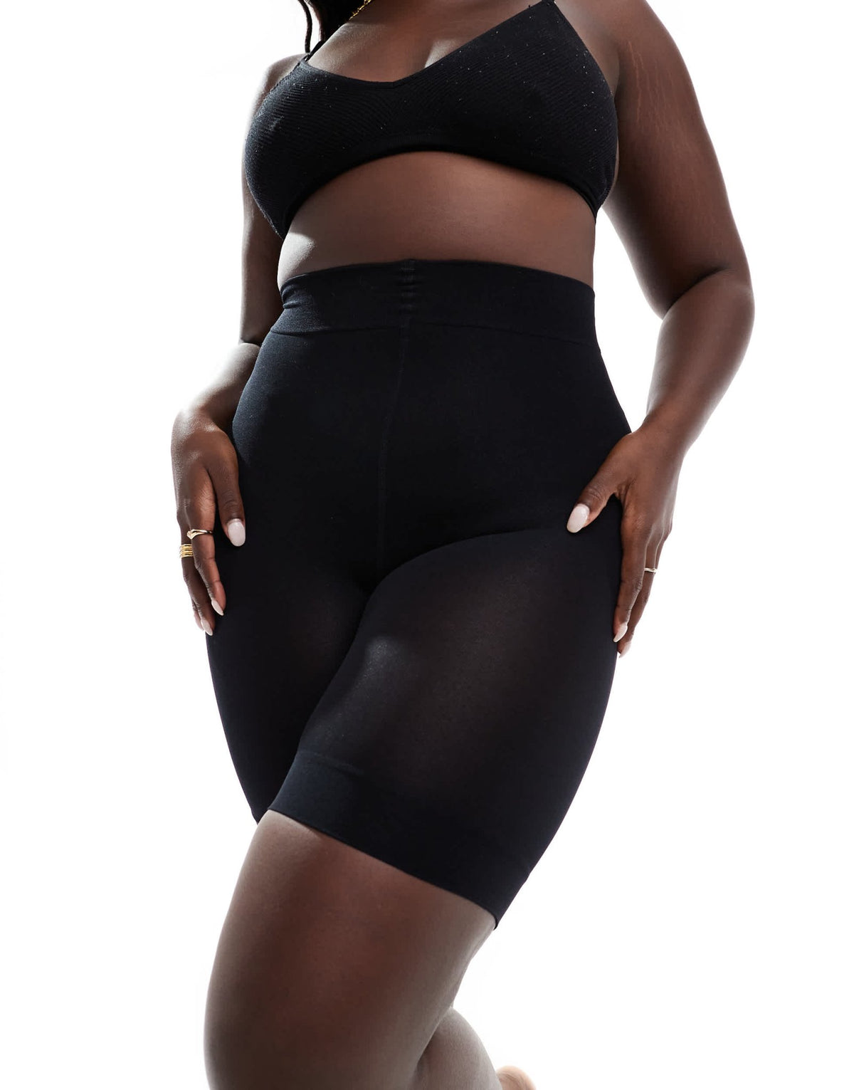 New Look Curve 80 denier anti-chafing tights in black - ASOS Sample Sale